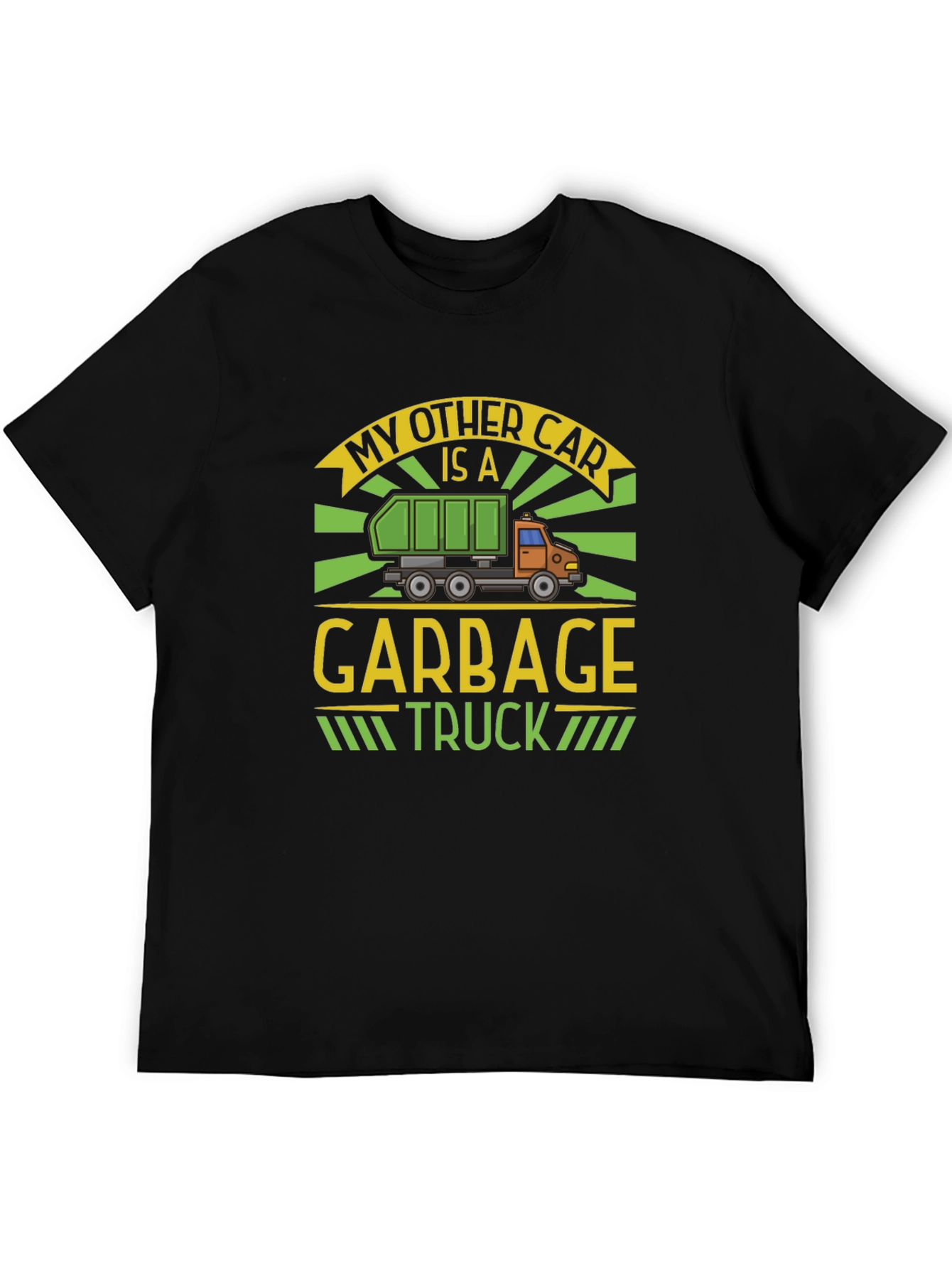 Black My Other Car is a Garbage Truck T-Shirt view 5