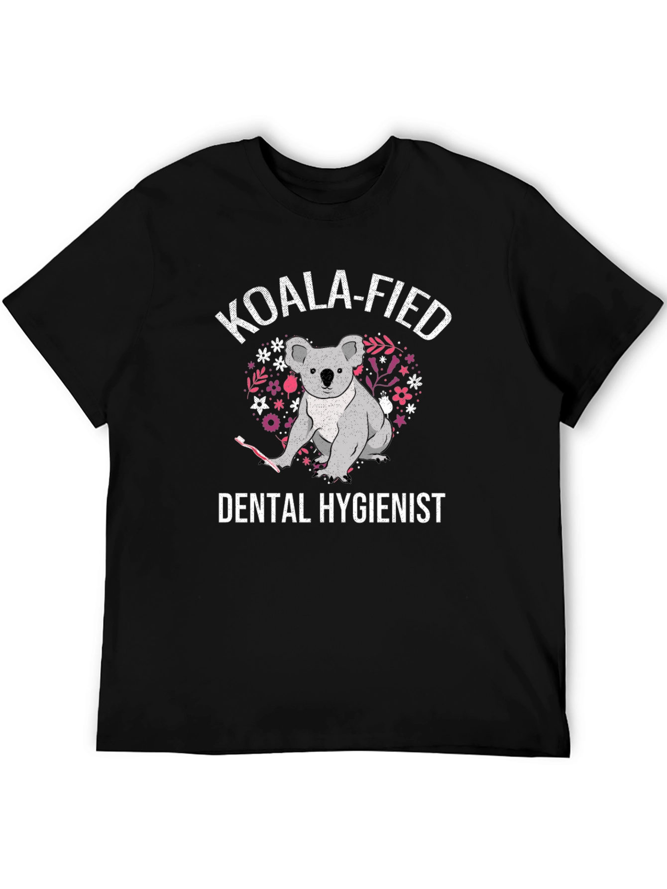 Black Koala-fied Dental Hygienist T-Shirt view 5