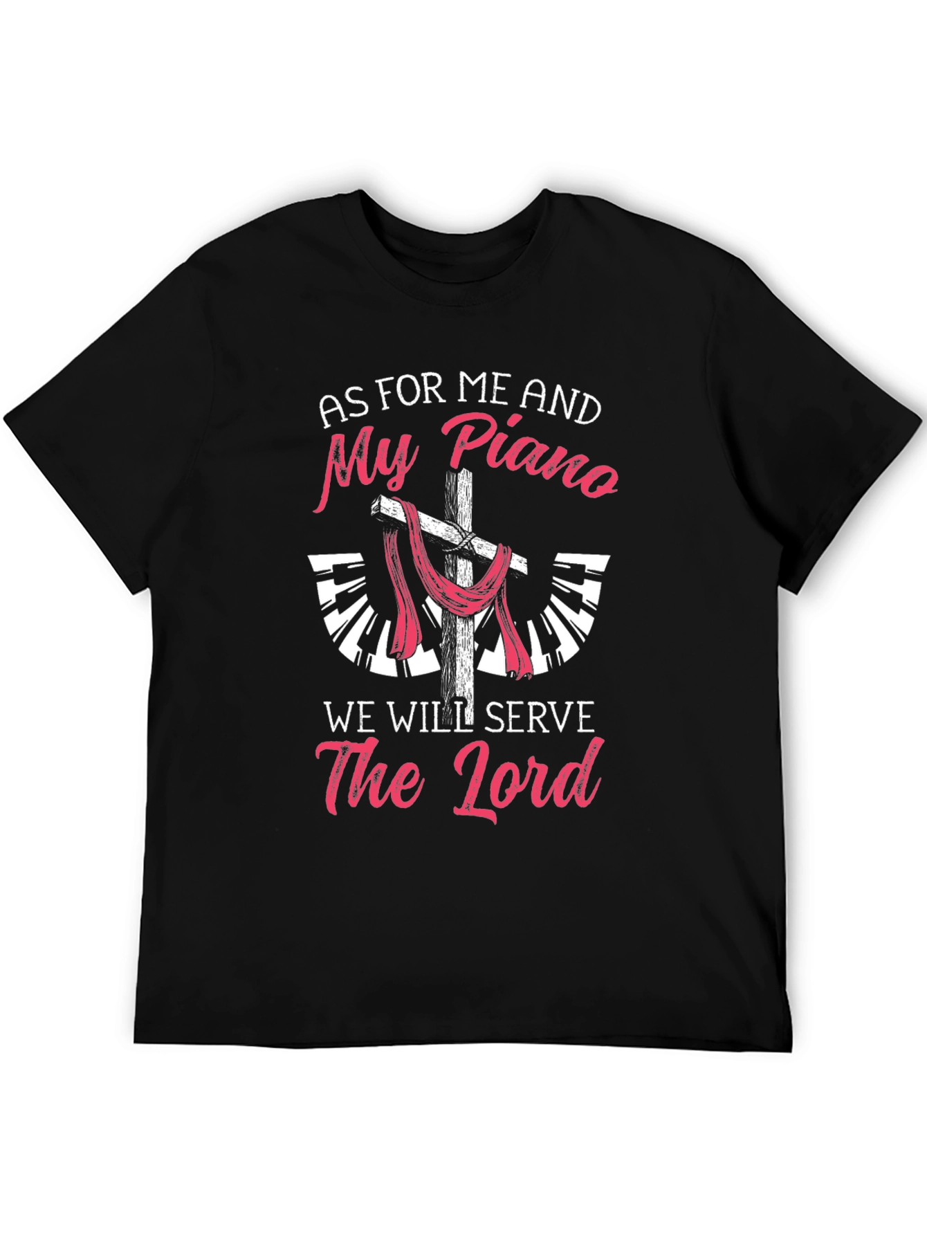 Black Piano & Faith T-Shirt - Christian Musician Tee view 5