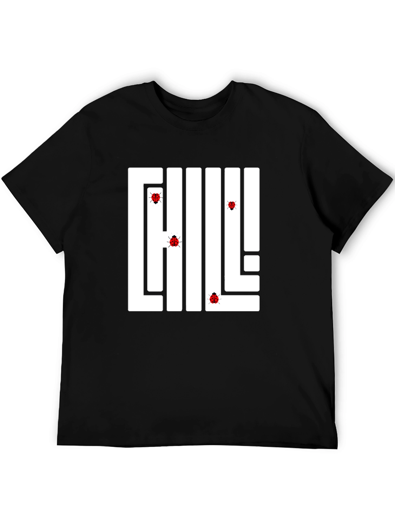 Black Chill Ladybug Graphic Tee - Unique Design view 5