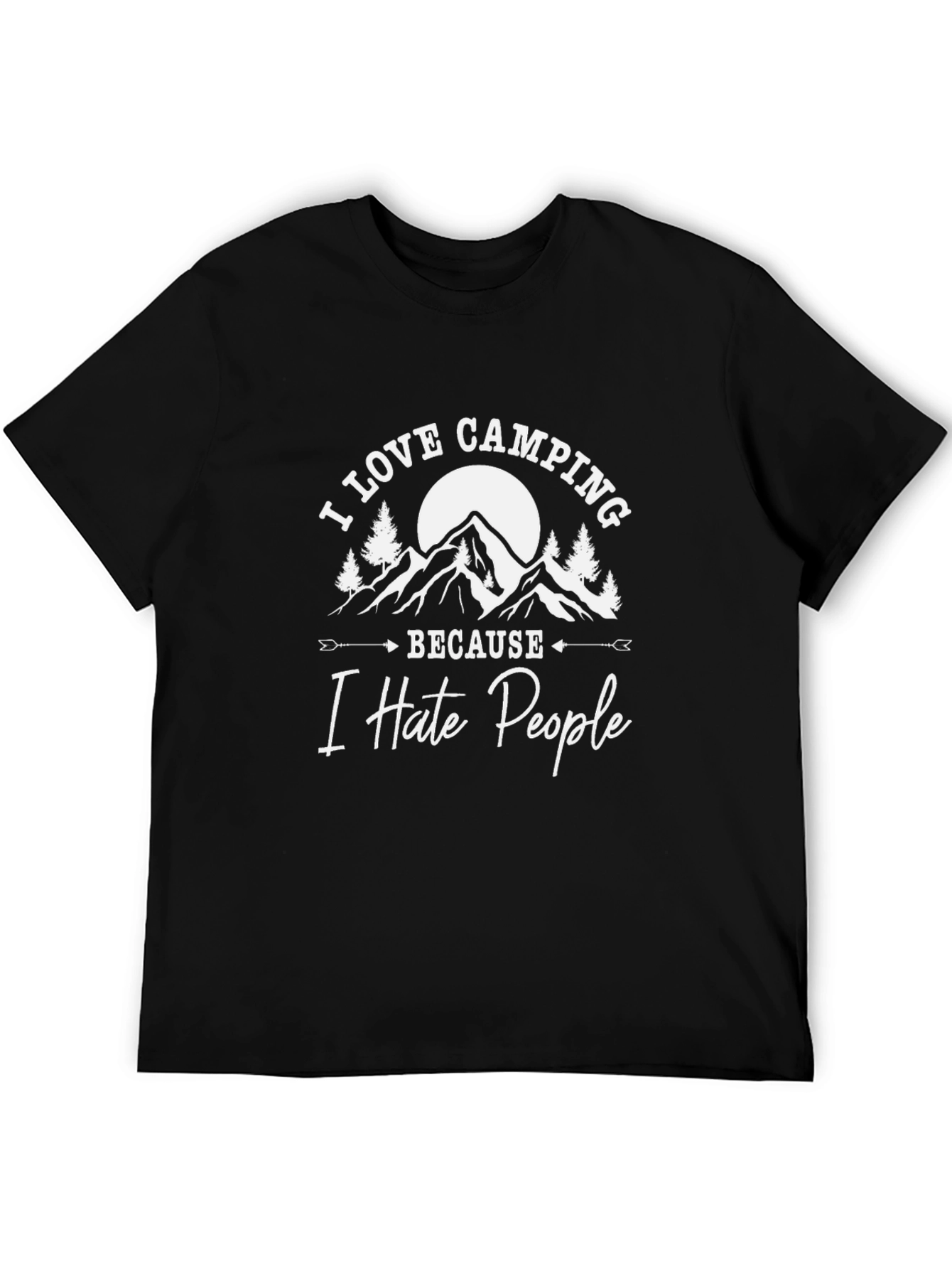 Black I Love Camping Graphic Tee - Anti-Social Humor T-Shirt view 5