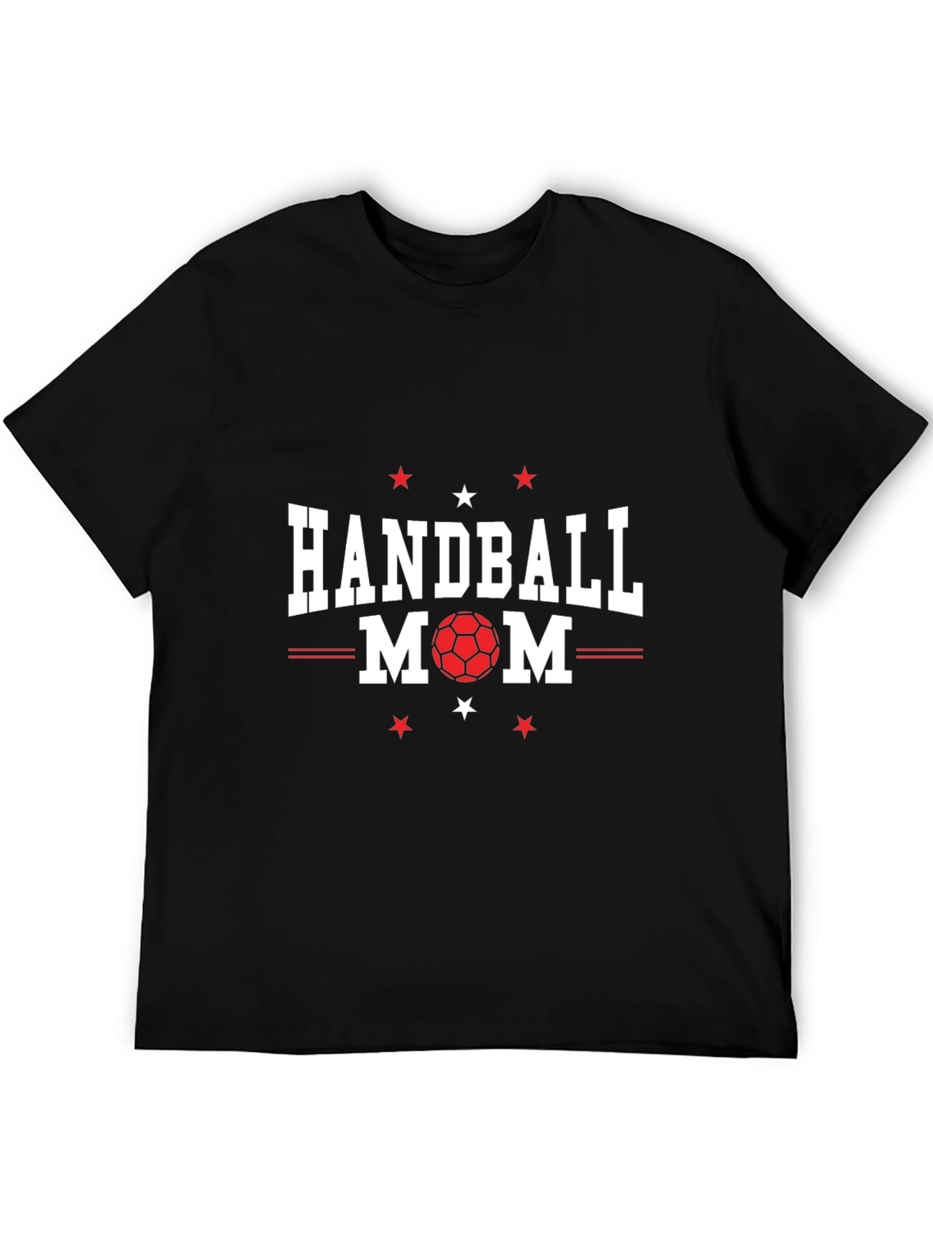 Black Handball Mom Graphic T-Shirt view 5