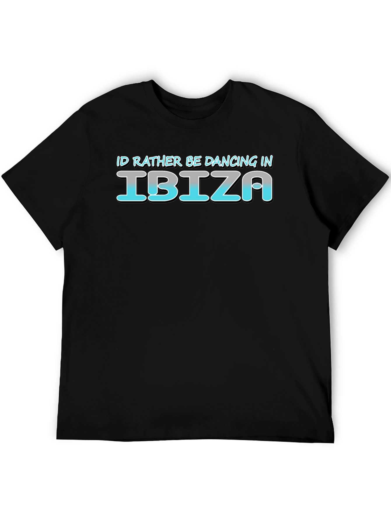 Black Ibiza Dancing T-Shirt - Men's Black Tee view 5