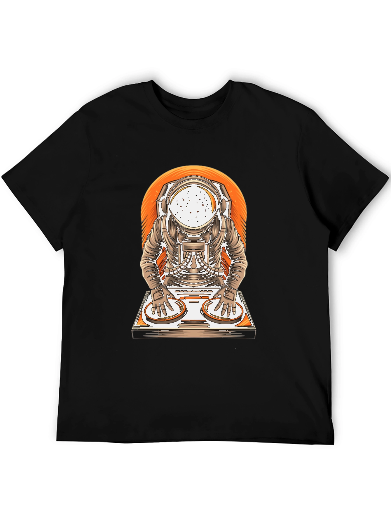 Black Astronaut DJ Graphic T-Shirt view 5
