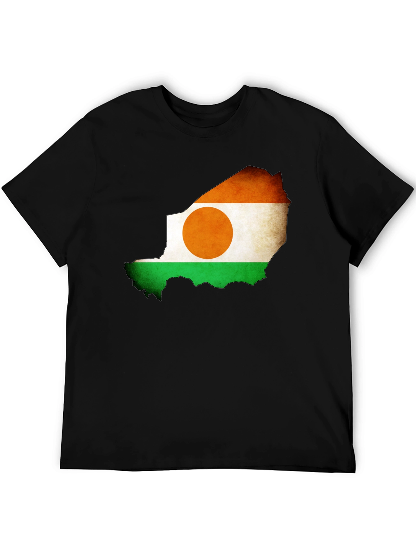 Black Niger Flag Map Graphic Tee - Black view 5
