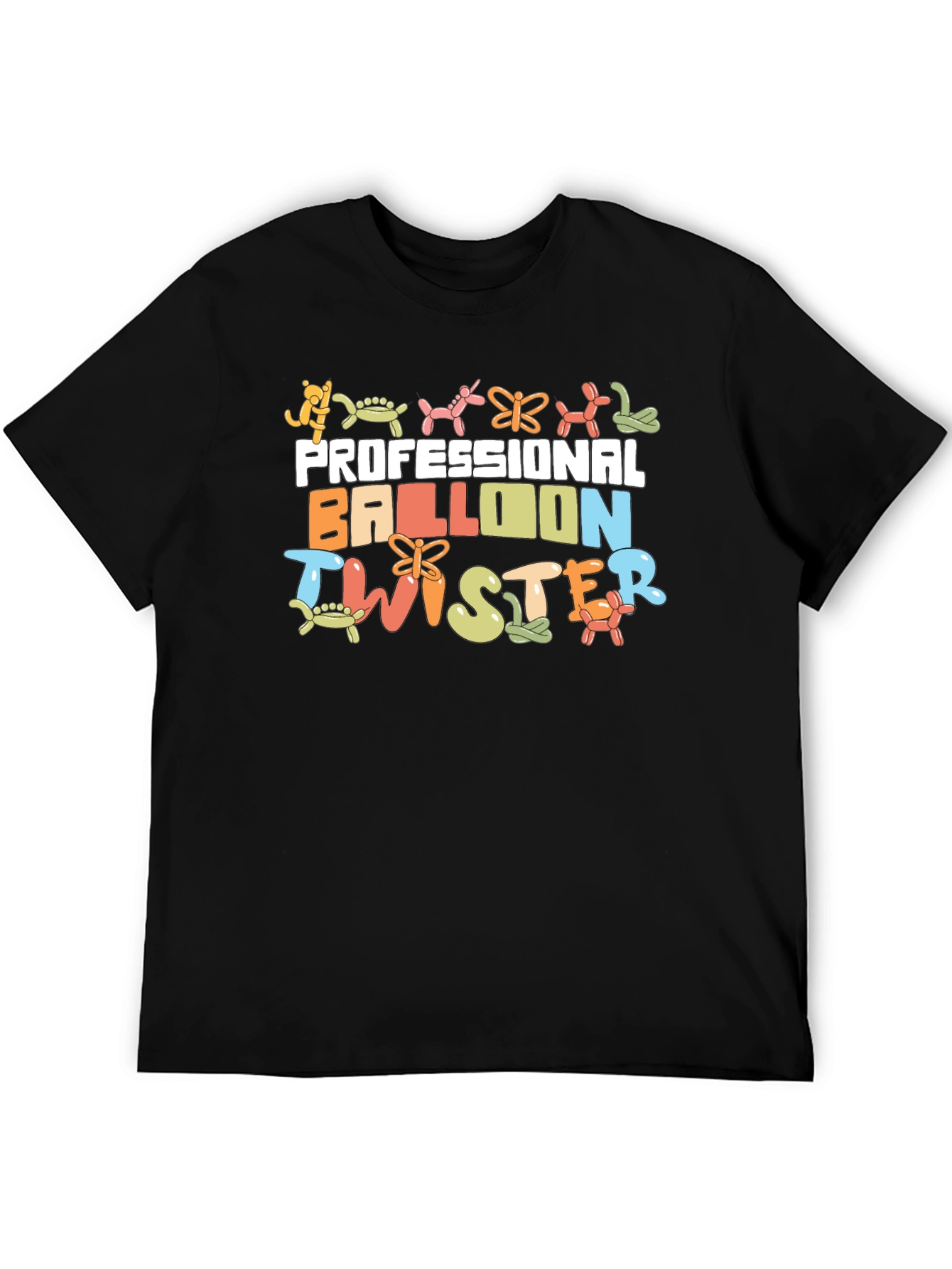 Black Professional Balloon Twister T-Shirt view 5