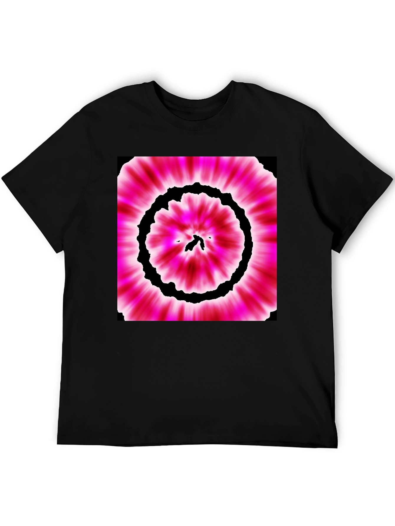 Black Vibrant Tie-Dye Graphic Tee view 5