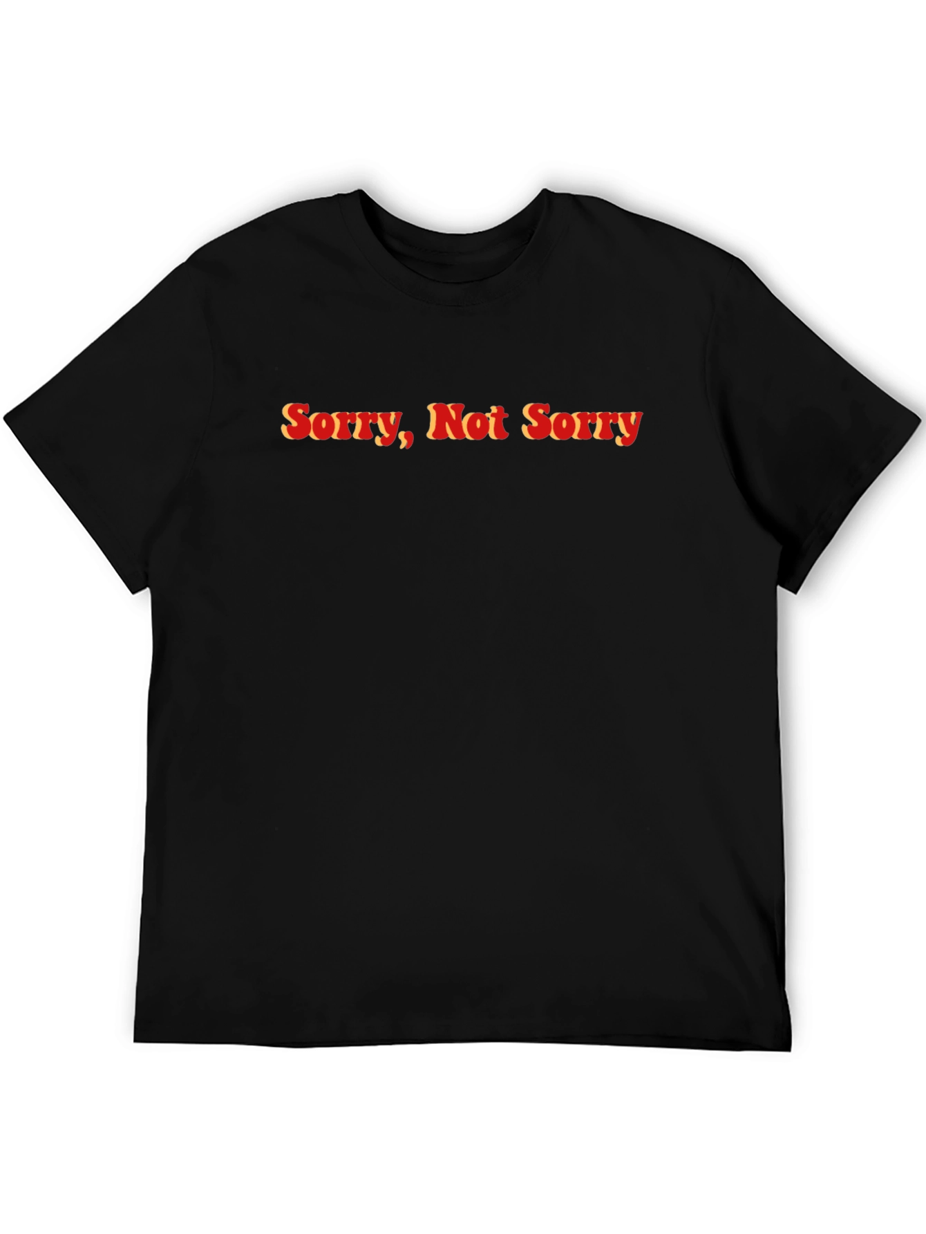 Black Sorry, Not Sorry Graphic Tee - Bold Statement T-Shirt view 5