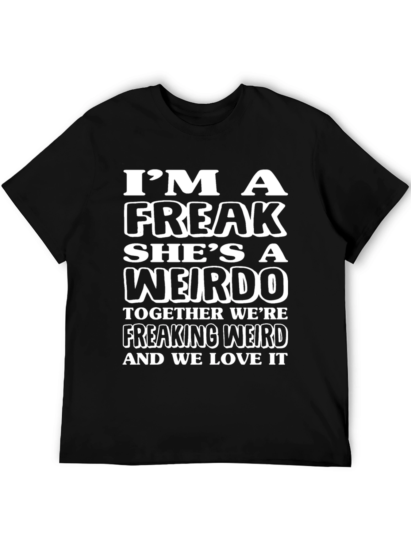 Black I'm A Freak Graphic Tee view 5