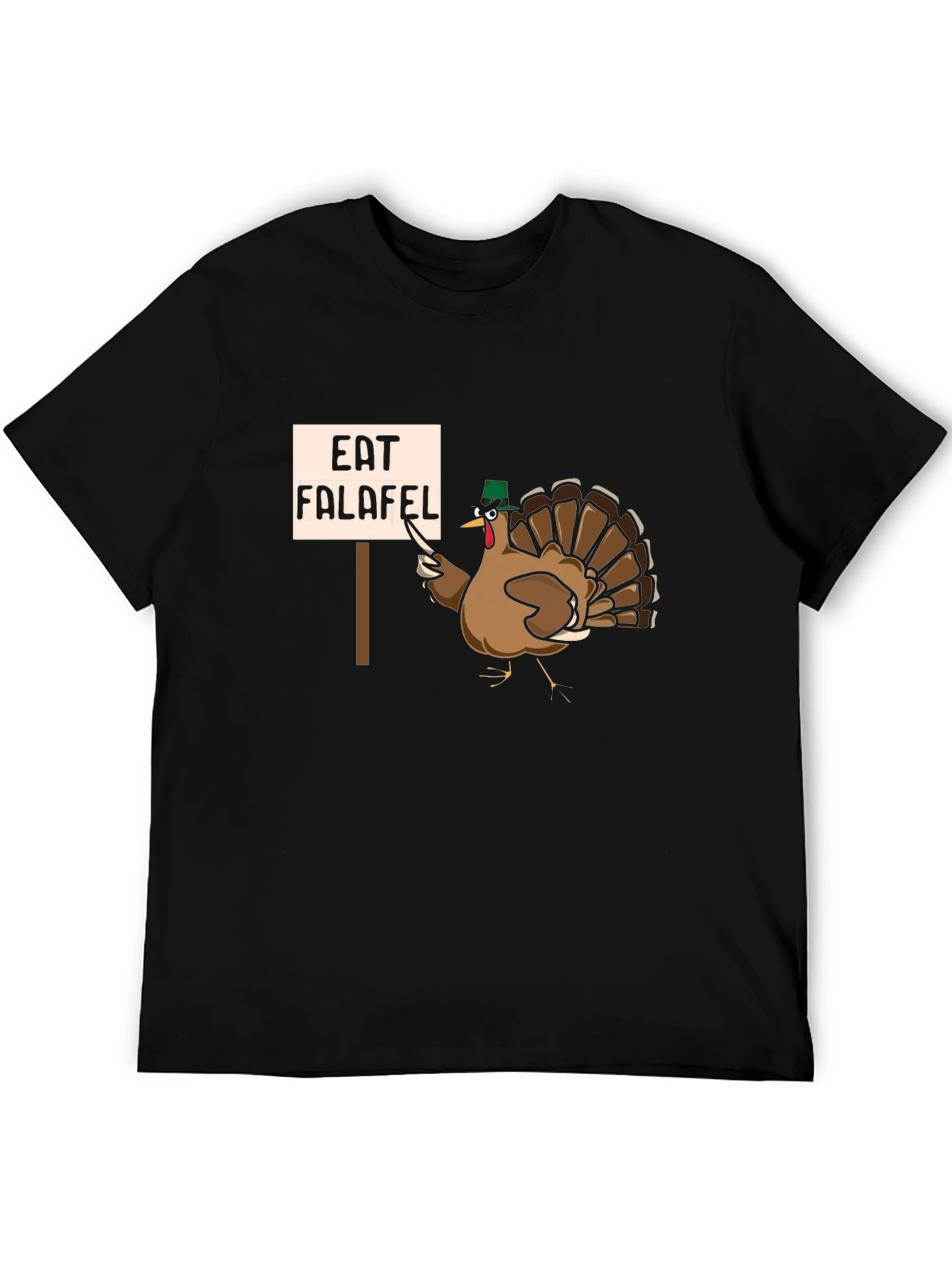 Black Eat Falafel Turkey Humor T-Shirt view 5
