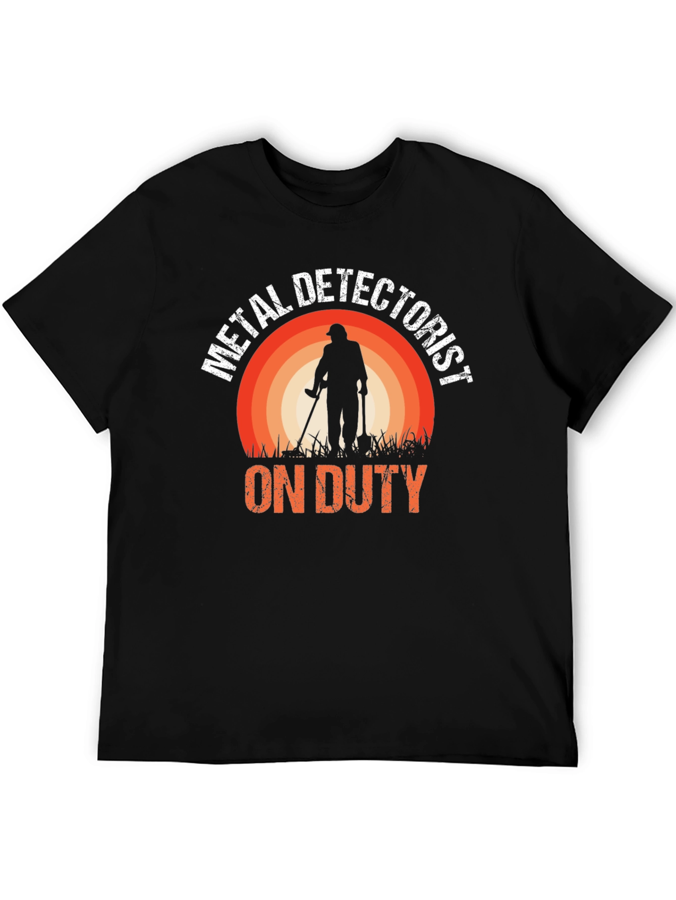 Black Metal Detectorist On Duty T-Shirt - Black view 5