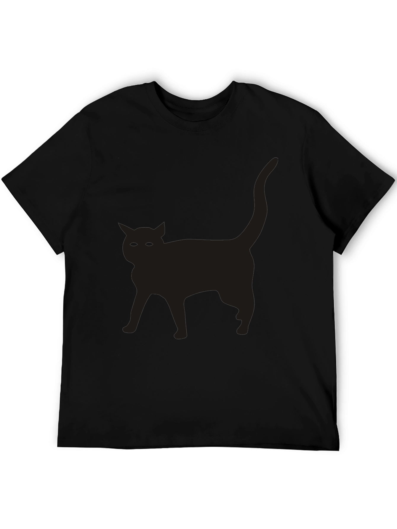 Black Black Cat Silhouette Graphic T-Shirt view 5