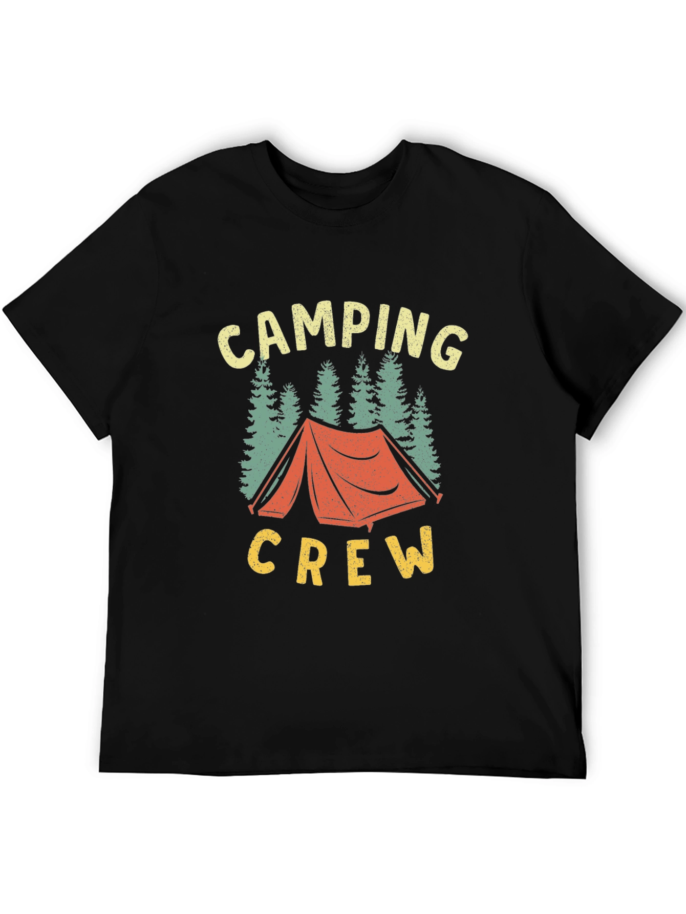Black Camping Crew Graphic Tee - Black Cotton view 5