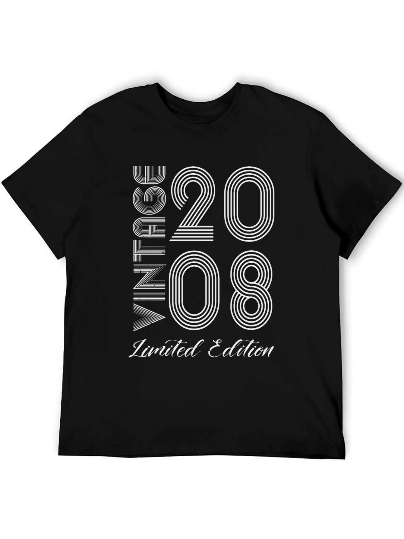 Black Vintage 2008 Limited Edition Black T-Shirt view 5
