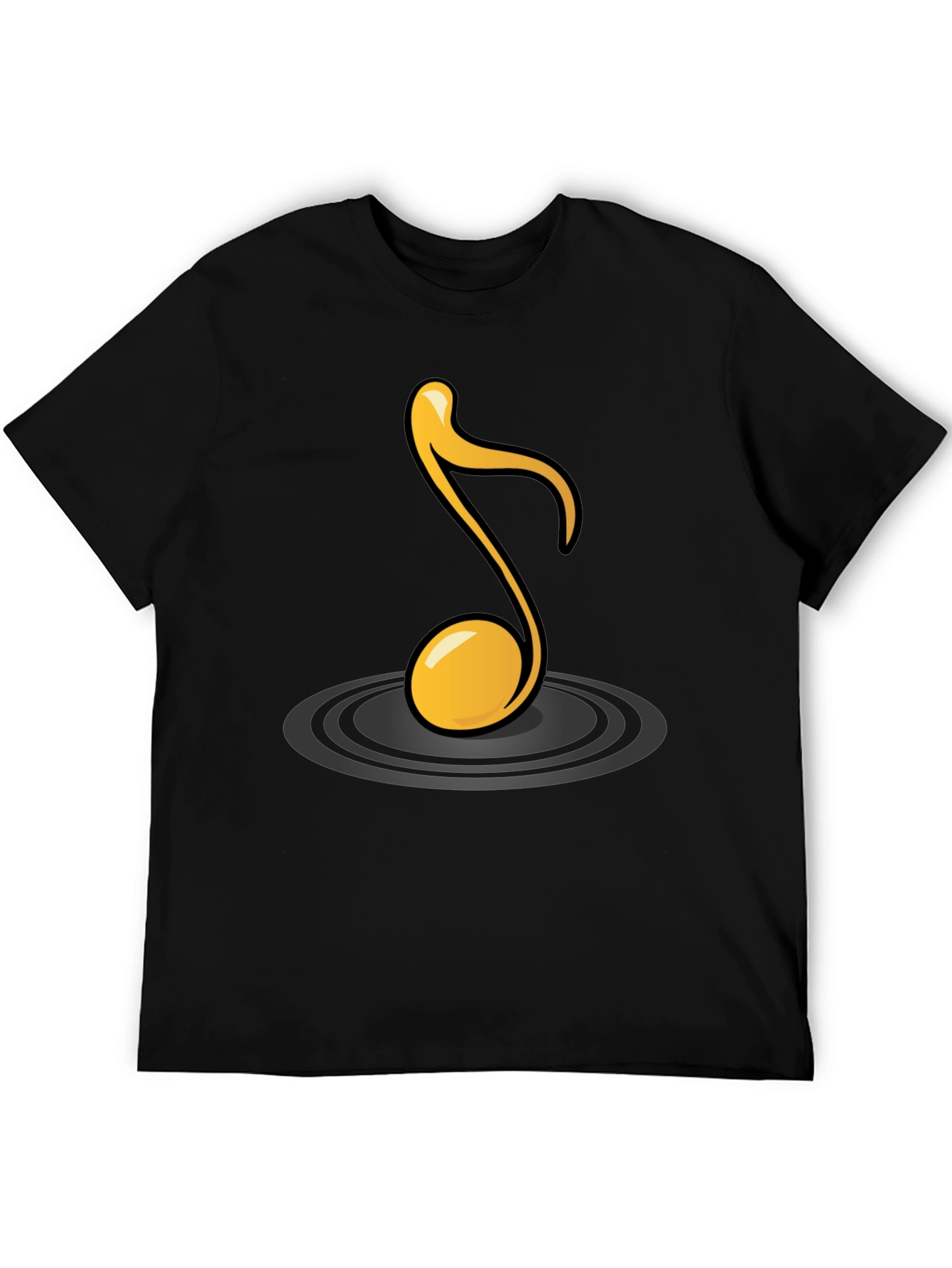 Black Musical Note Graphic Tee view 5
