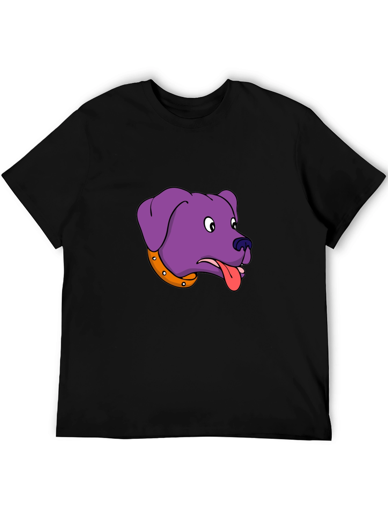 Black Cartoon Dog Graphic Tee view 5