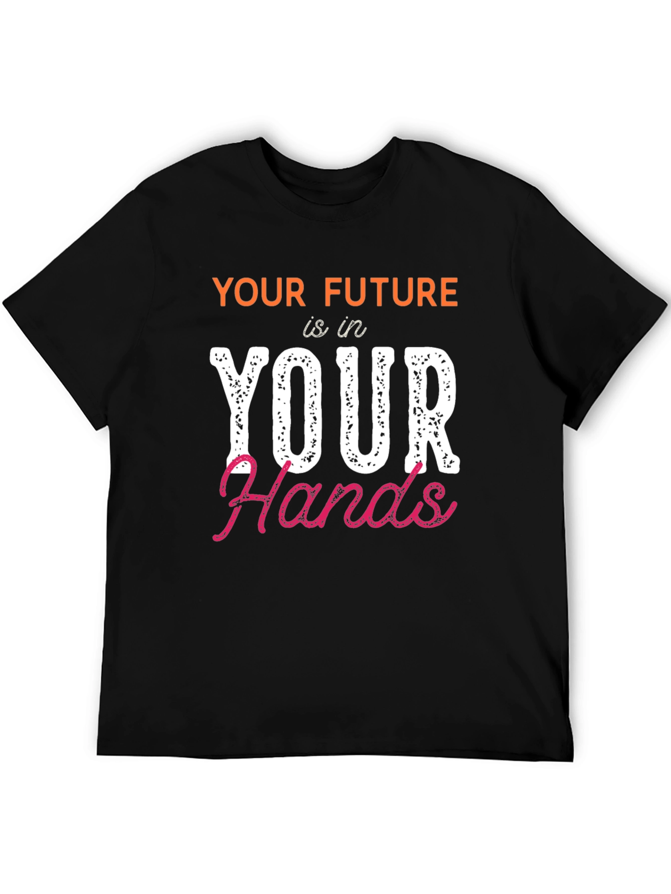 Black Future in Your Hands Graphic Tee - Motivational Design view 5