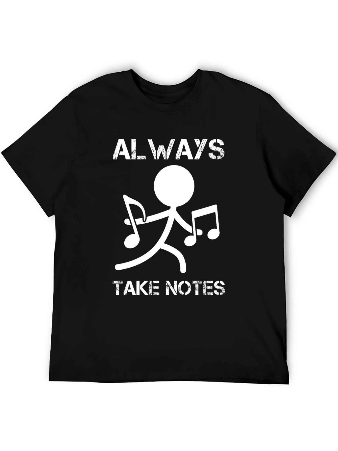 Black Always Take Notes Music Shirt view 5