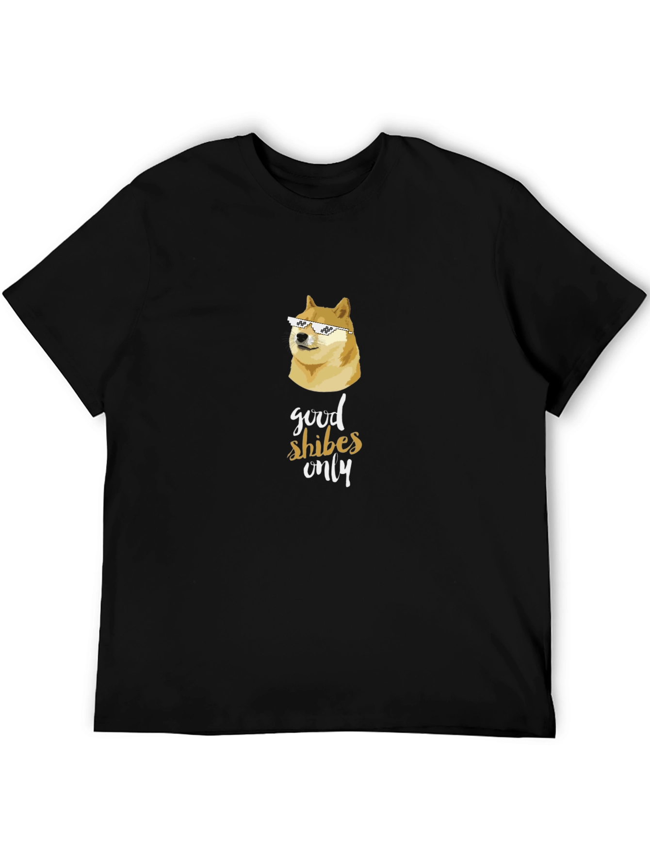 Black Good Shibes Only Black T-Shirt view 5