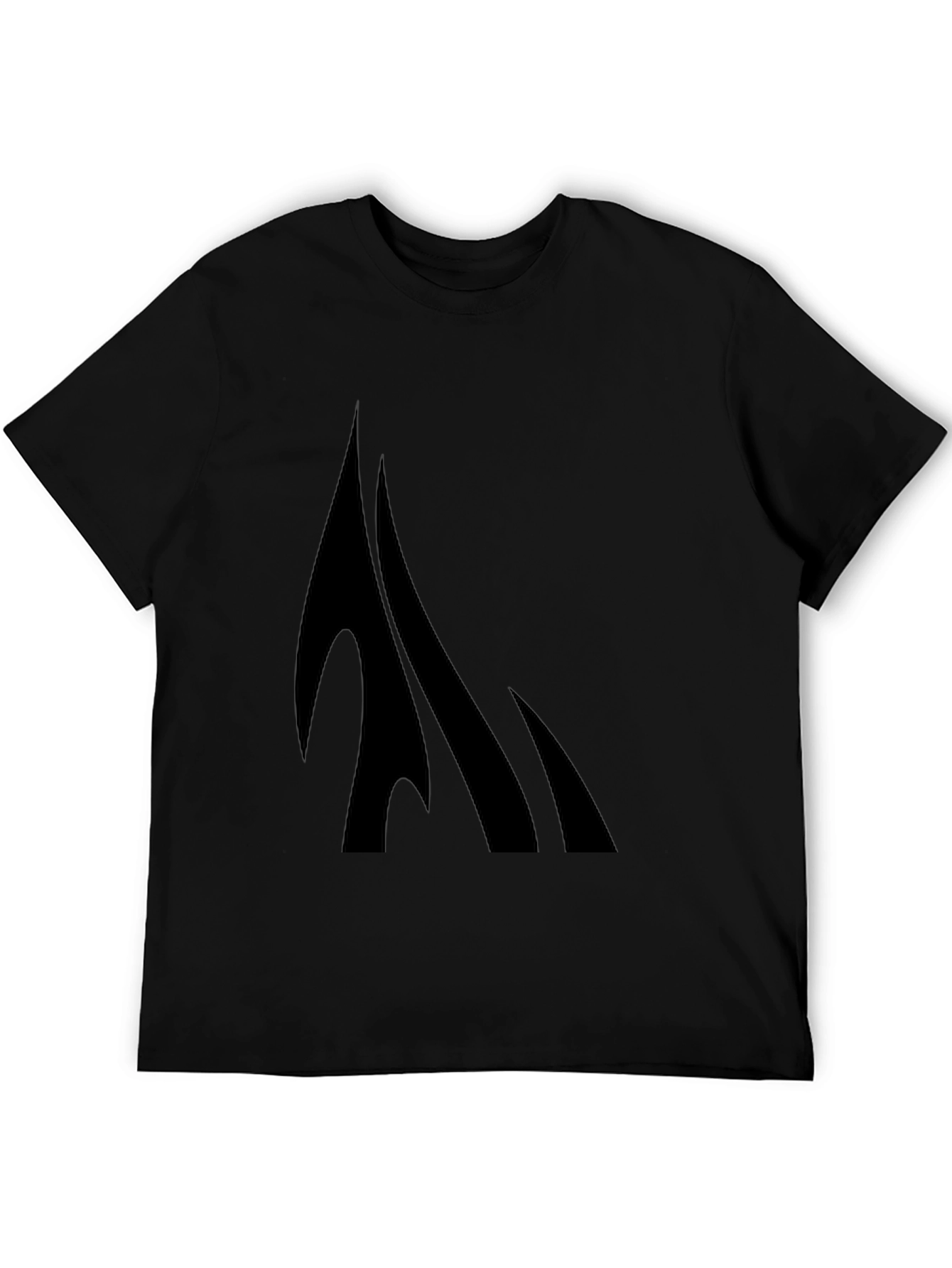 Black Stylish Black Graphic Tee - Modern Design view 5