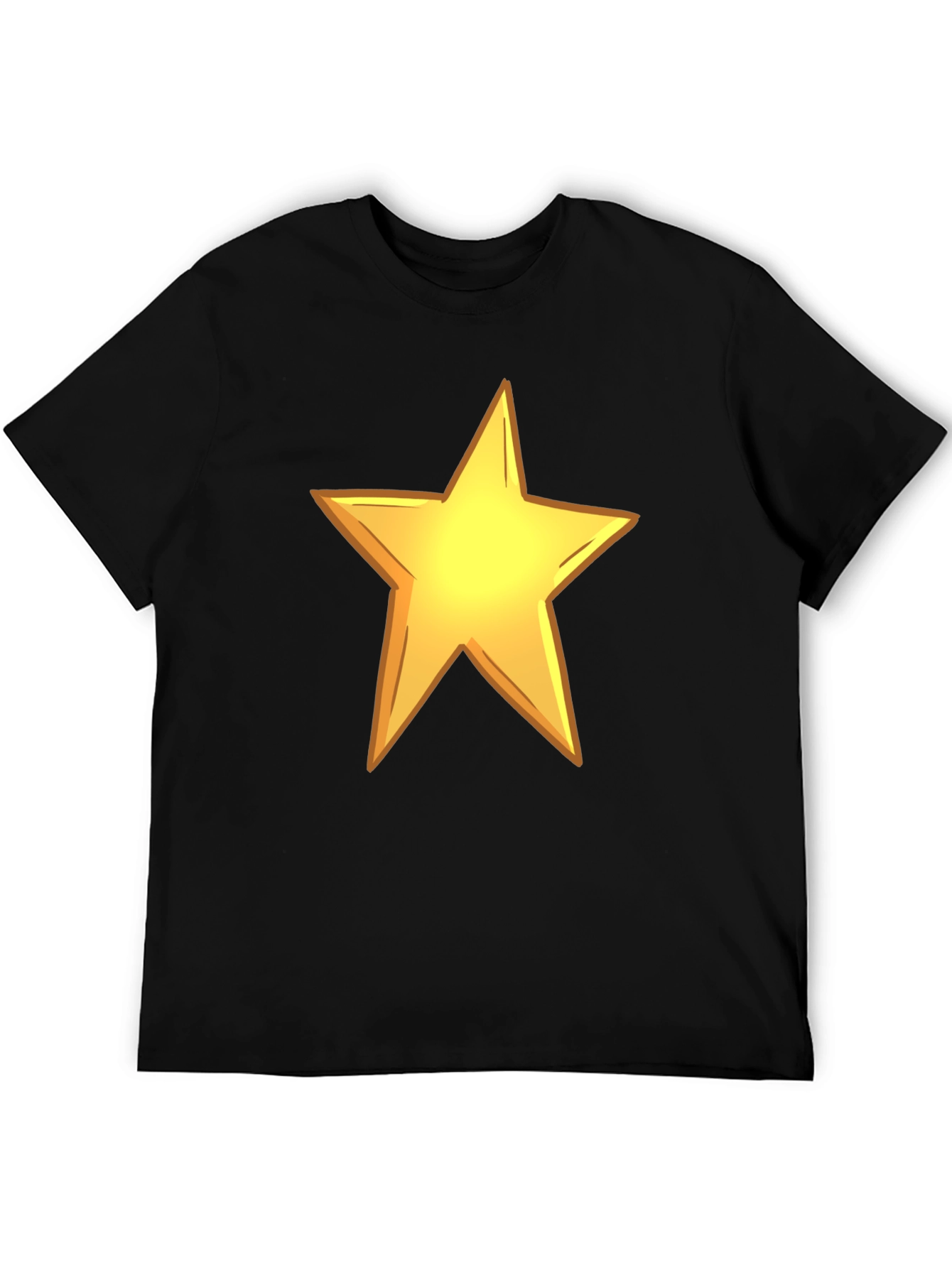 Black Bold Star Graphic Black Tee view 5