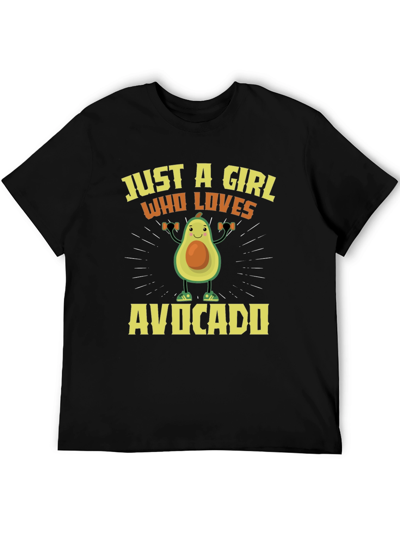 Black Avocado Lover Graphic T-Shirt - Unisex view 5