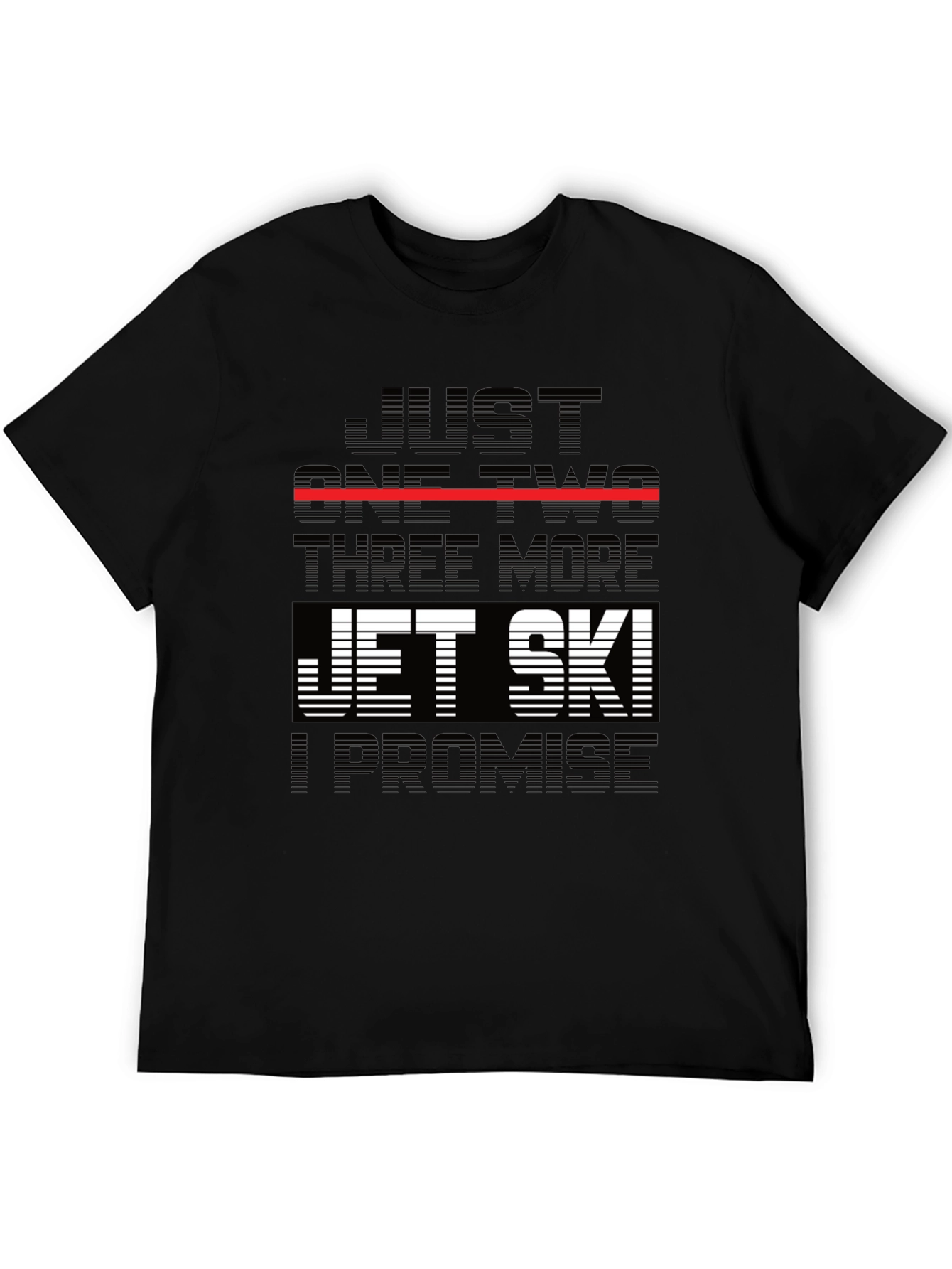 Black Jet Ski Promise T-Shirt - Black Graphic Tee view 5