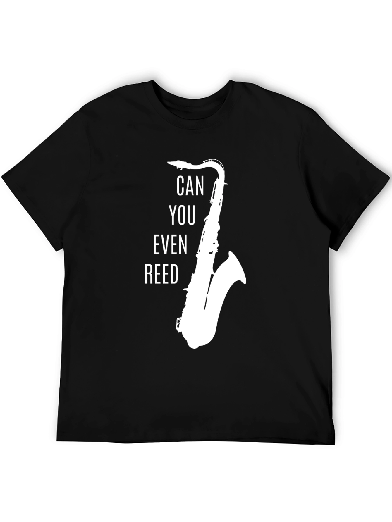 Black Can You Even Reed T-Shirt - Musician Saxophone Player Tee view 5