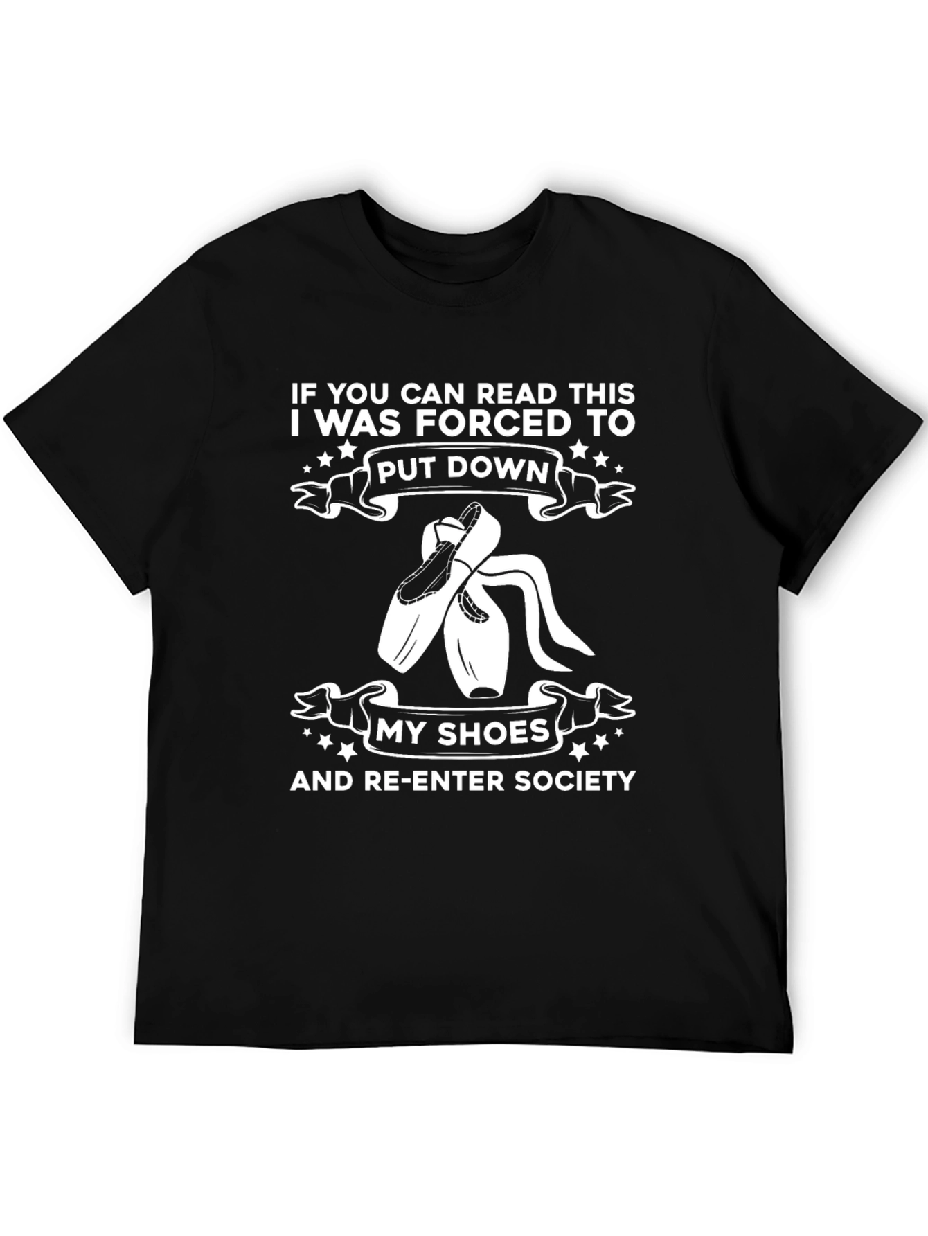 Black Funny Ballet Lover T-Shirt view 5