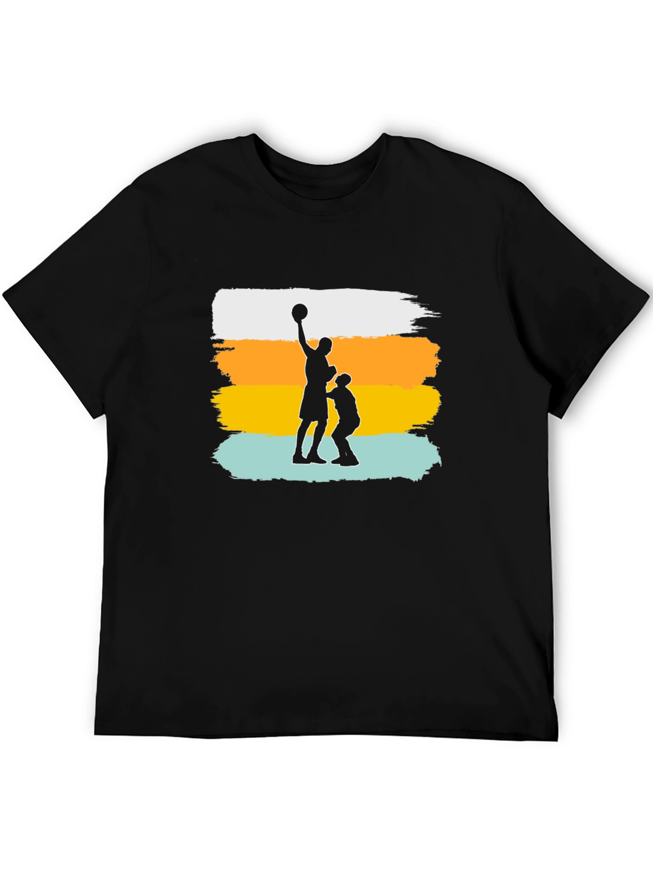 Black Basketball Silhouette T-Shirt view 5