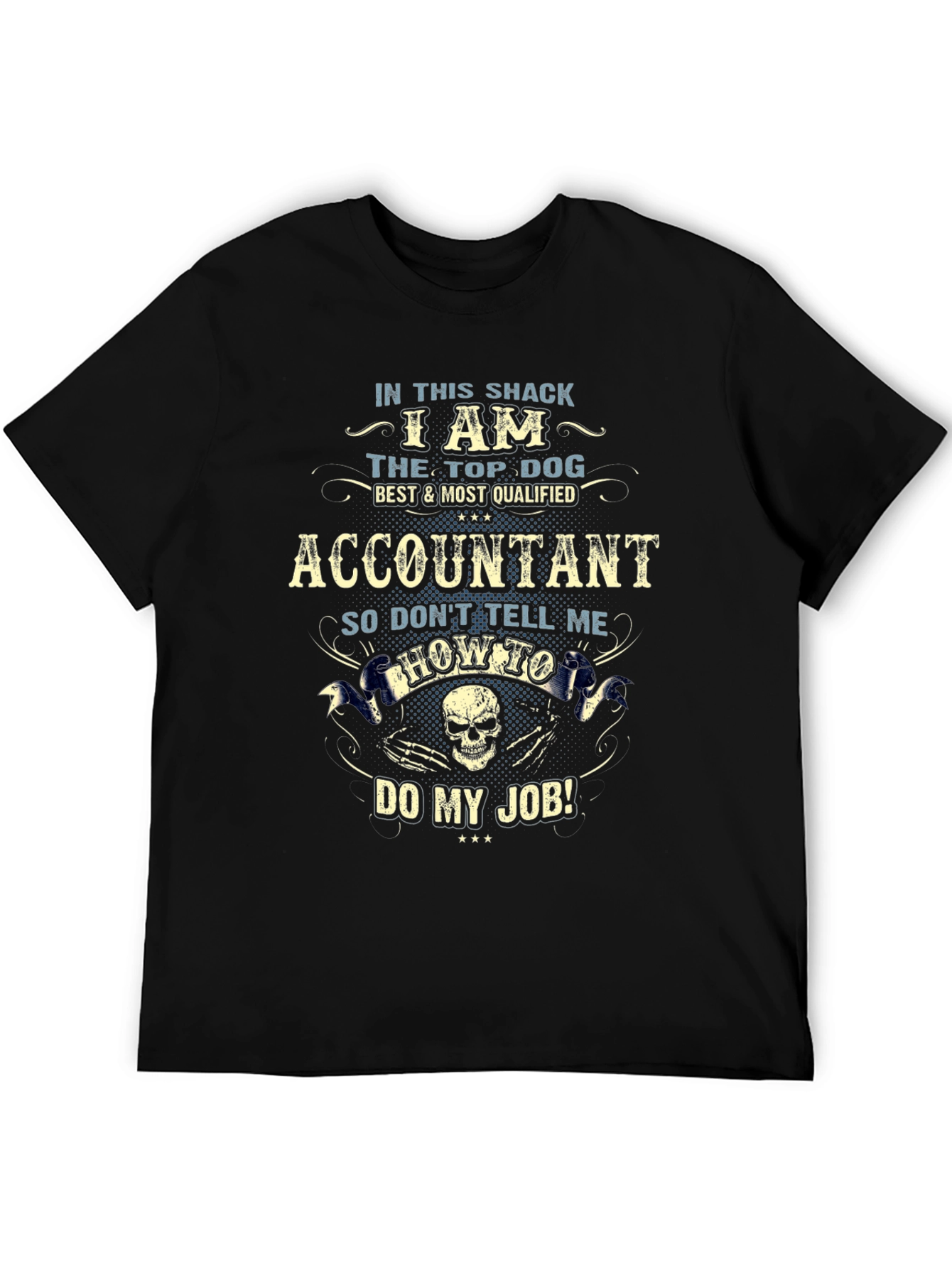 Black Accountant Top Dog Graphic T-Shirt view 5