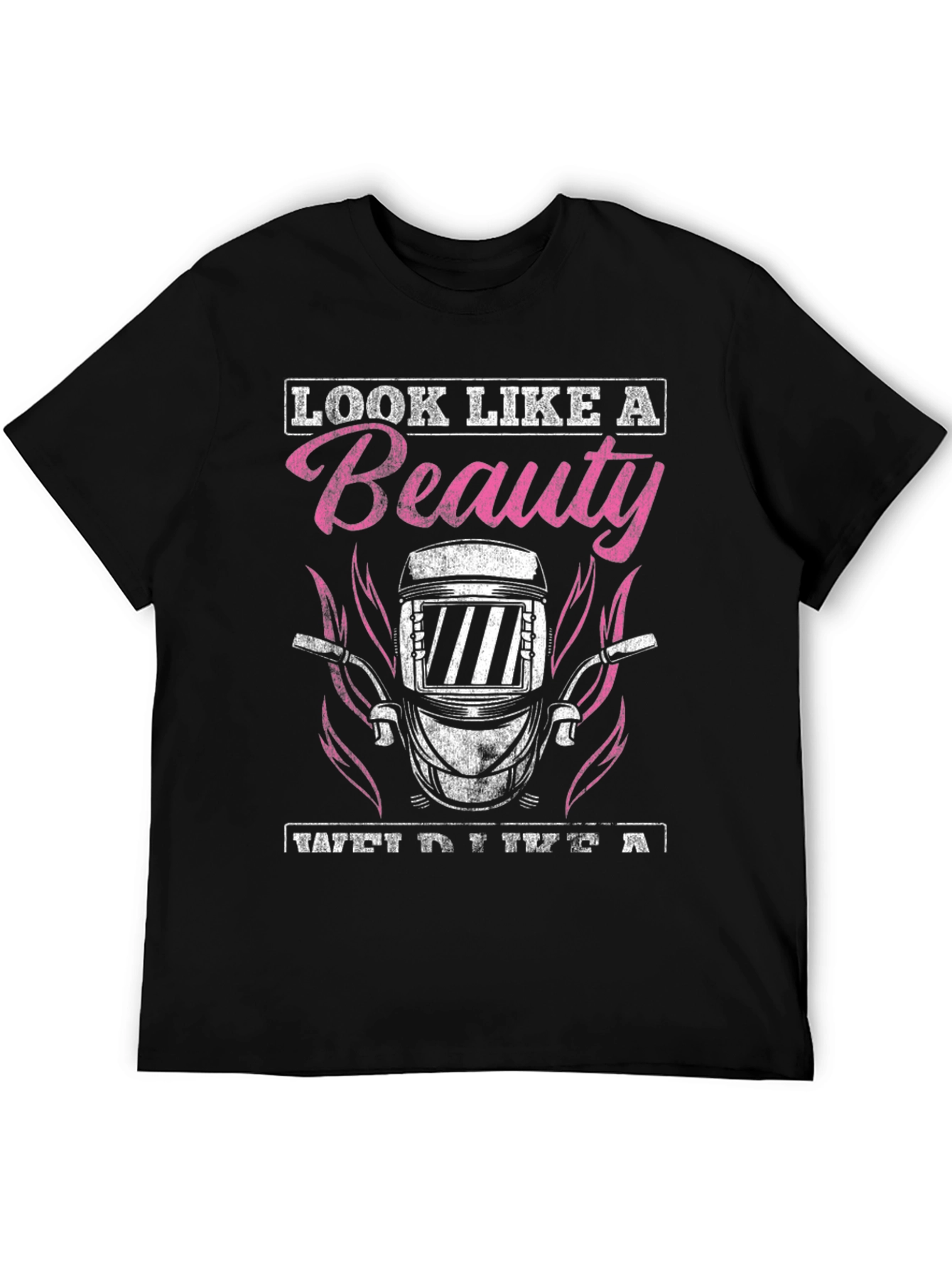 Black Beauty Welder Graphic T-Shirt - Black Cotton Blend view 5