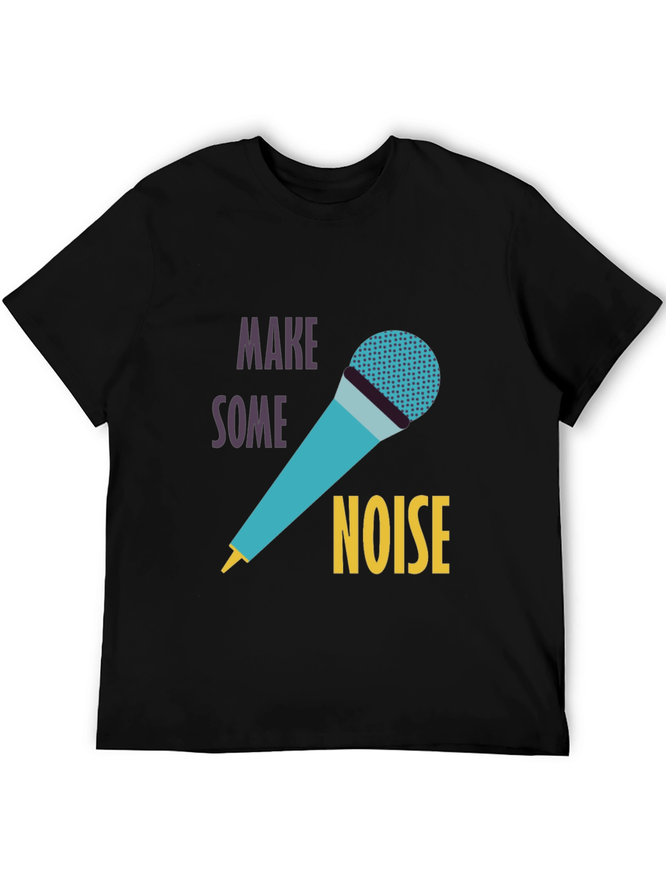 Black Make Some Noise Graphic Tee view 5