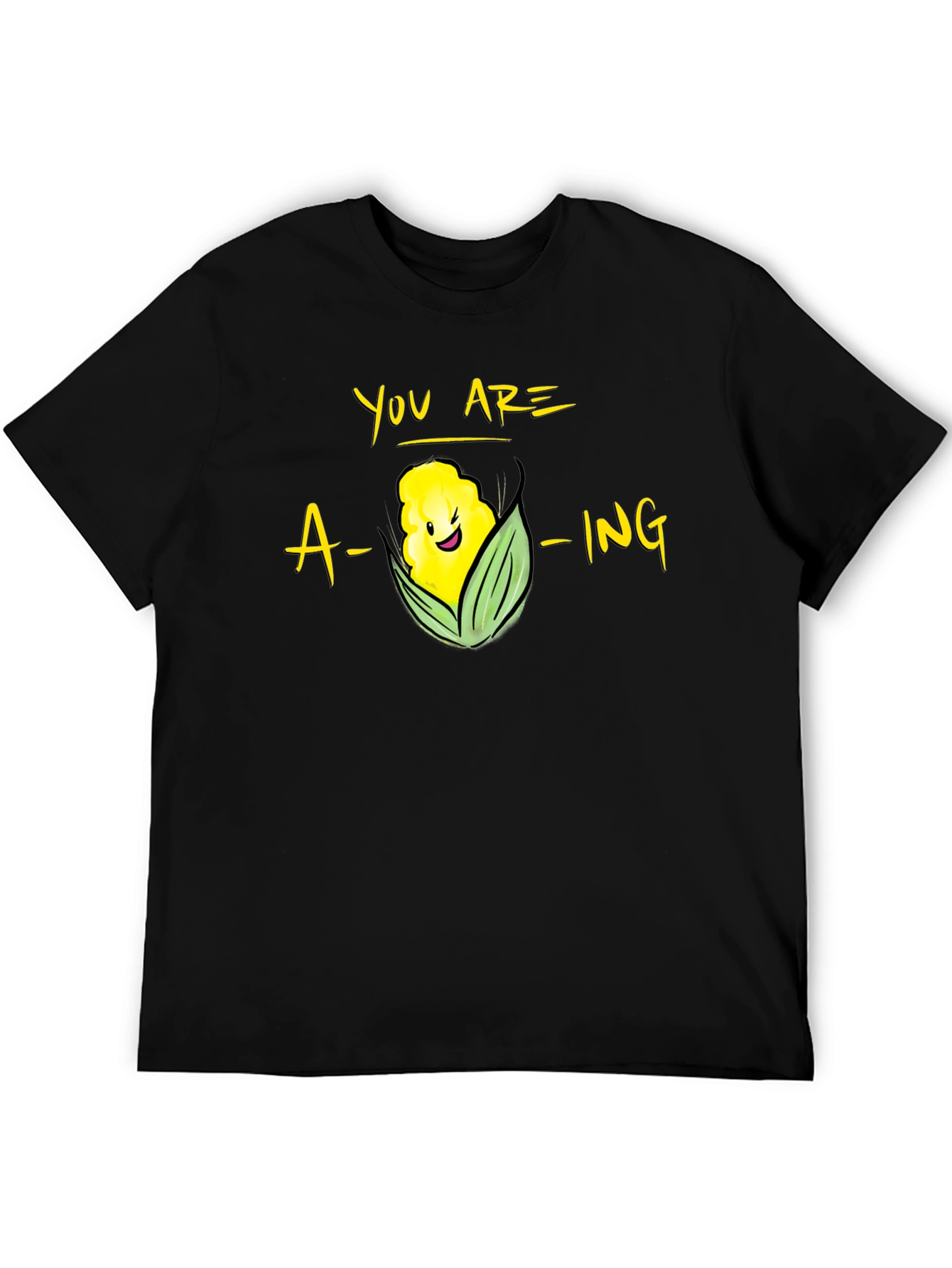 Black You Are A-Maize-Ing T-Shirt - Funny Corn Pun Tee view 5