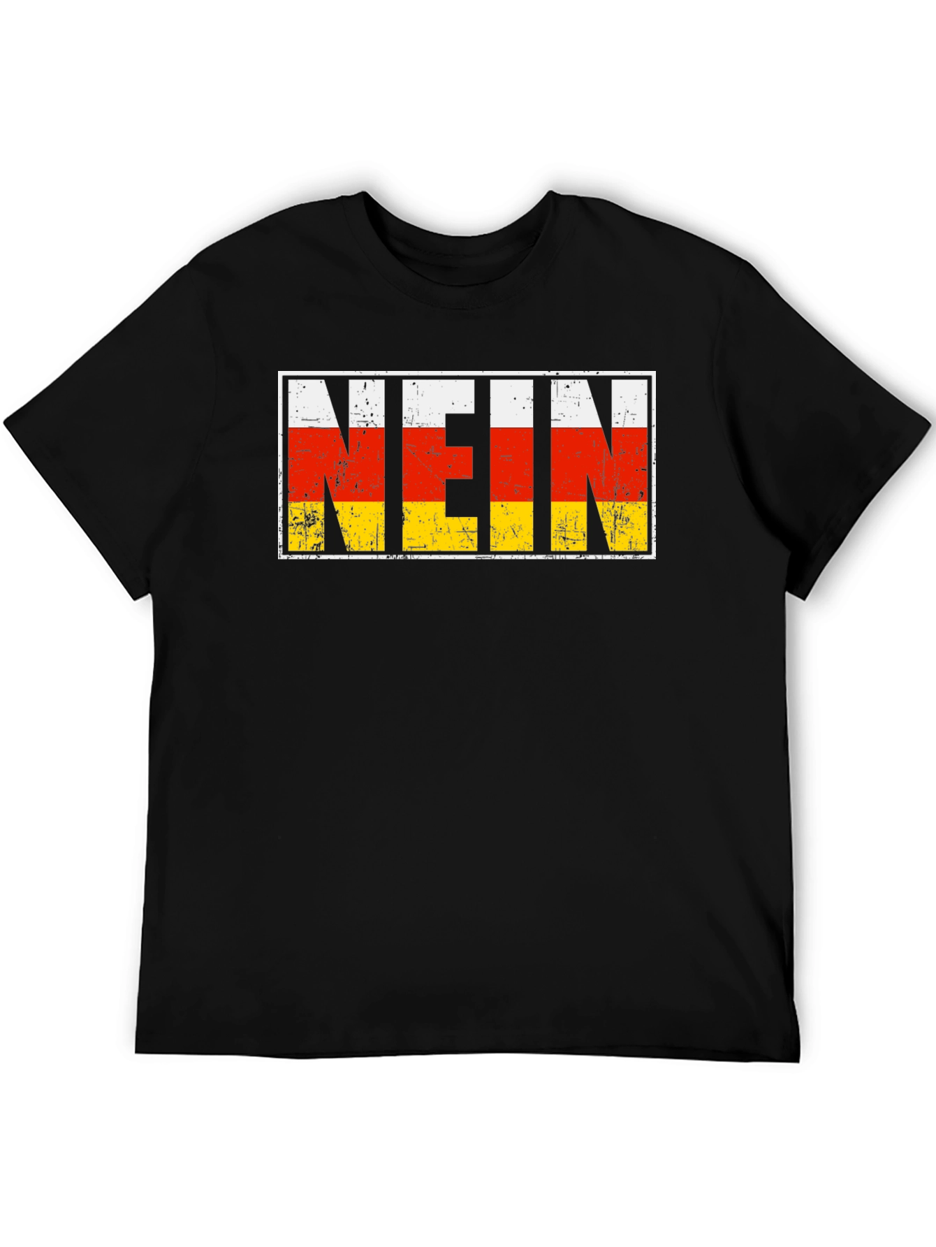 Black NEIN Germany Flag T-Shirt view 5