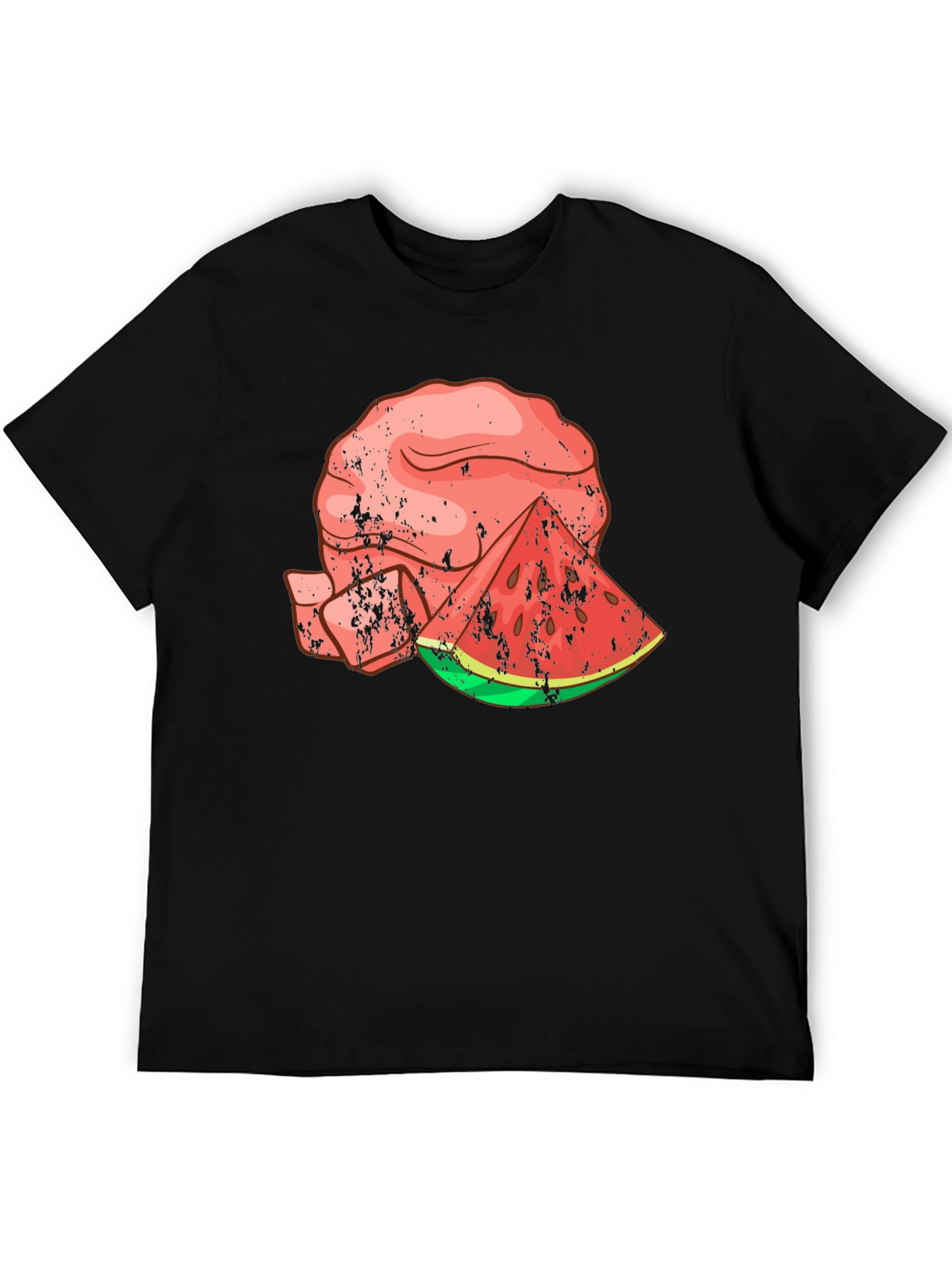Black Watermelon Brain Graphic Tee - Cool Summer Style view 5