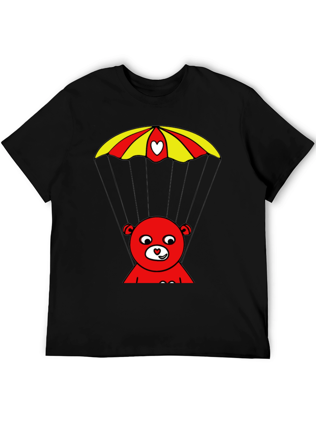 Black Red Bear Parachute Graphic Tee view 5