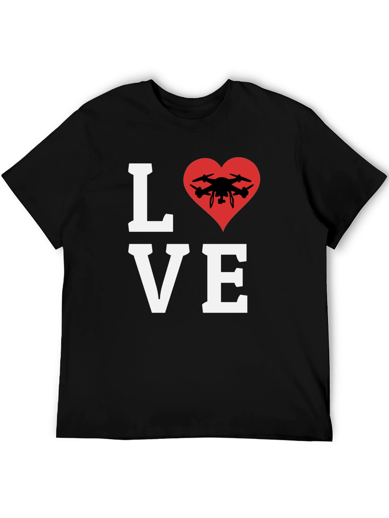 Black Drone Lover T-Shirt - Pilot Heart Tee view 5