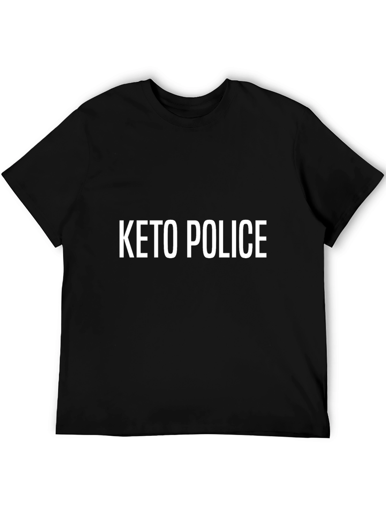 Black Keto Police T-Shirt - Funny Diet Tee view 5