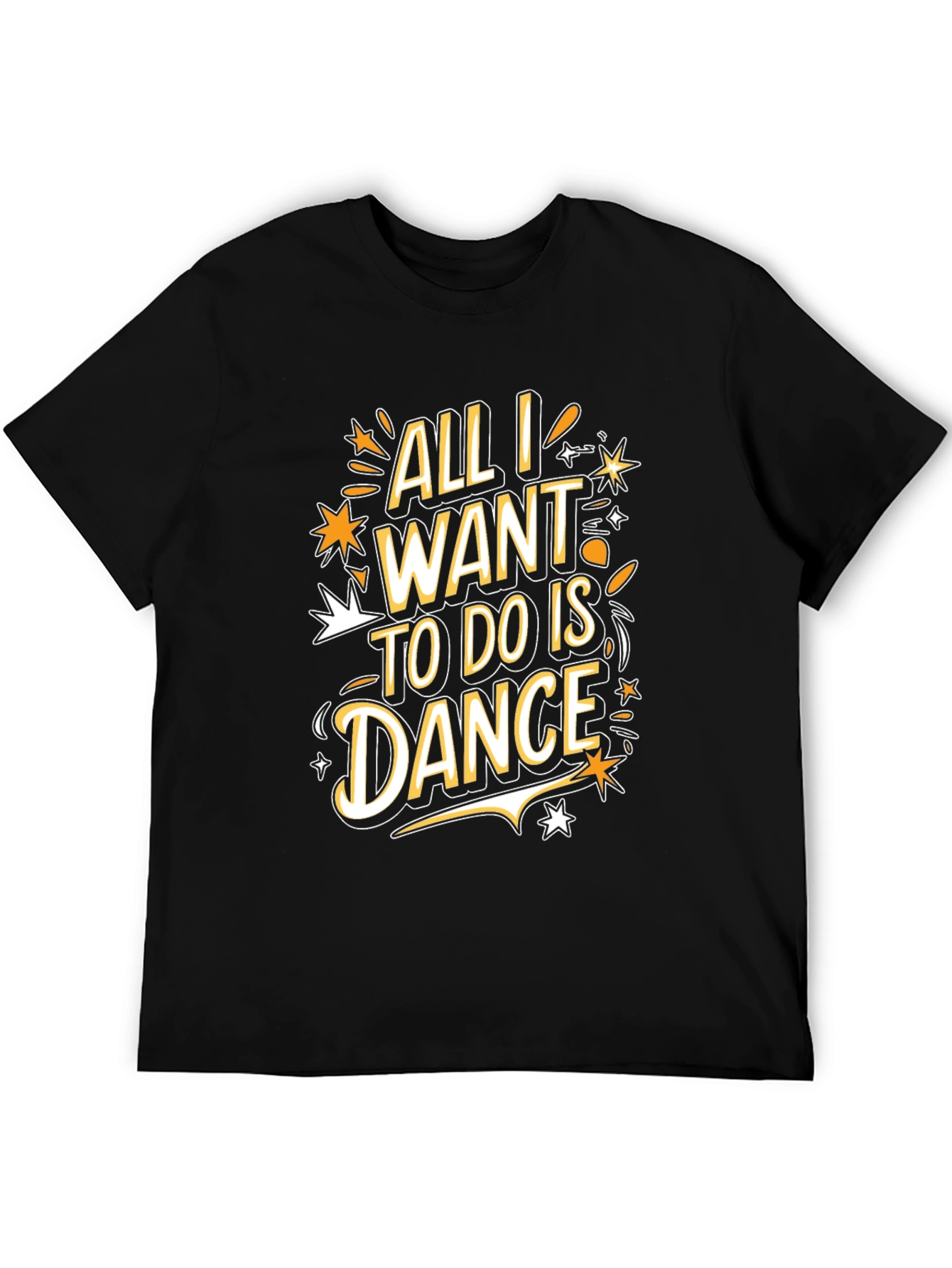 Black Dance Lover's Tee - All I Want To Do Is Dance Graphic T-Shirt view 5