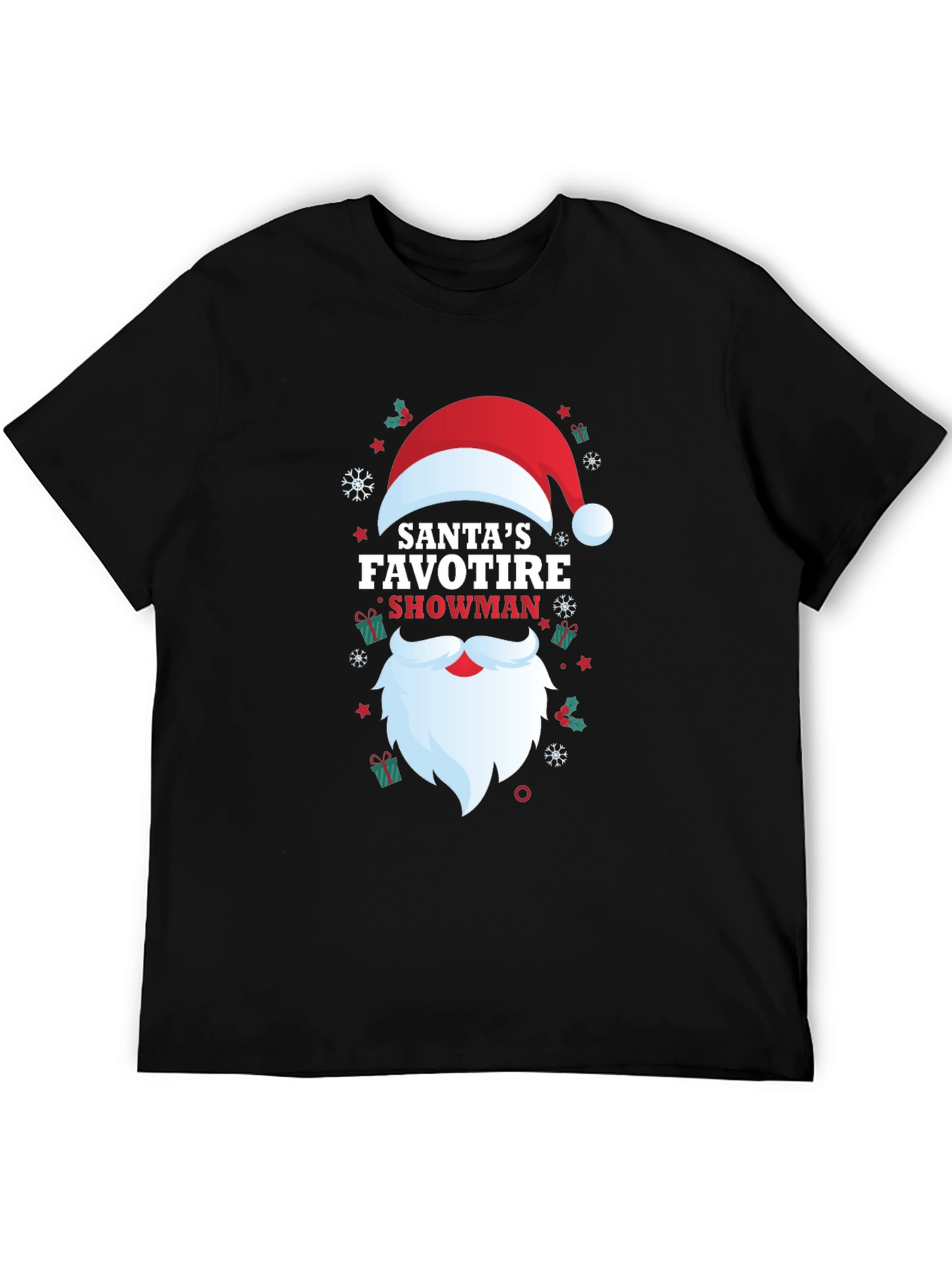 Black Santa's Favotire Showman Christmas T-Shirt view 5
