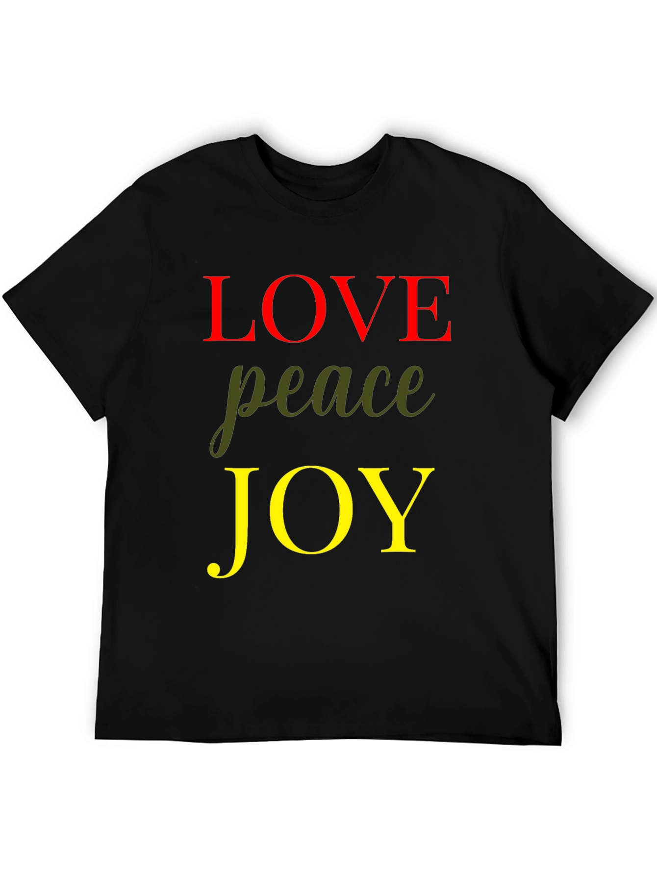 Black Love Peace Joy Graphic Tee - Black view 5