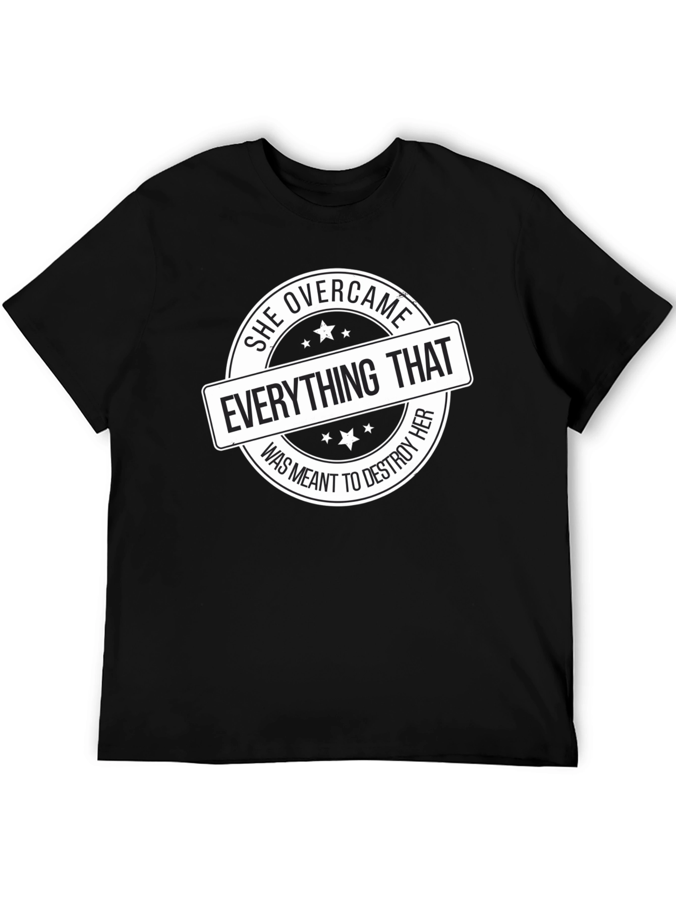 Black Empowered Woman T-Shirt - She Overcame Graphic Tee view 5