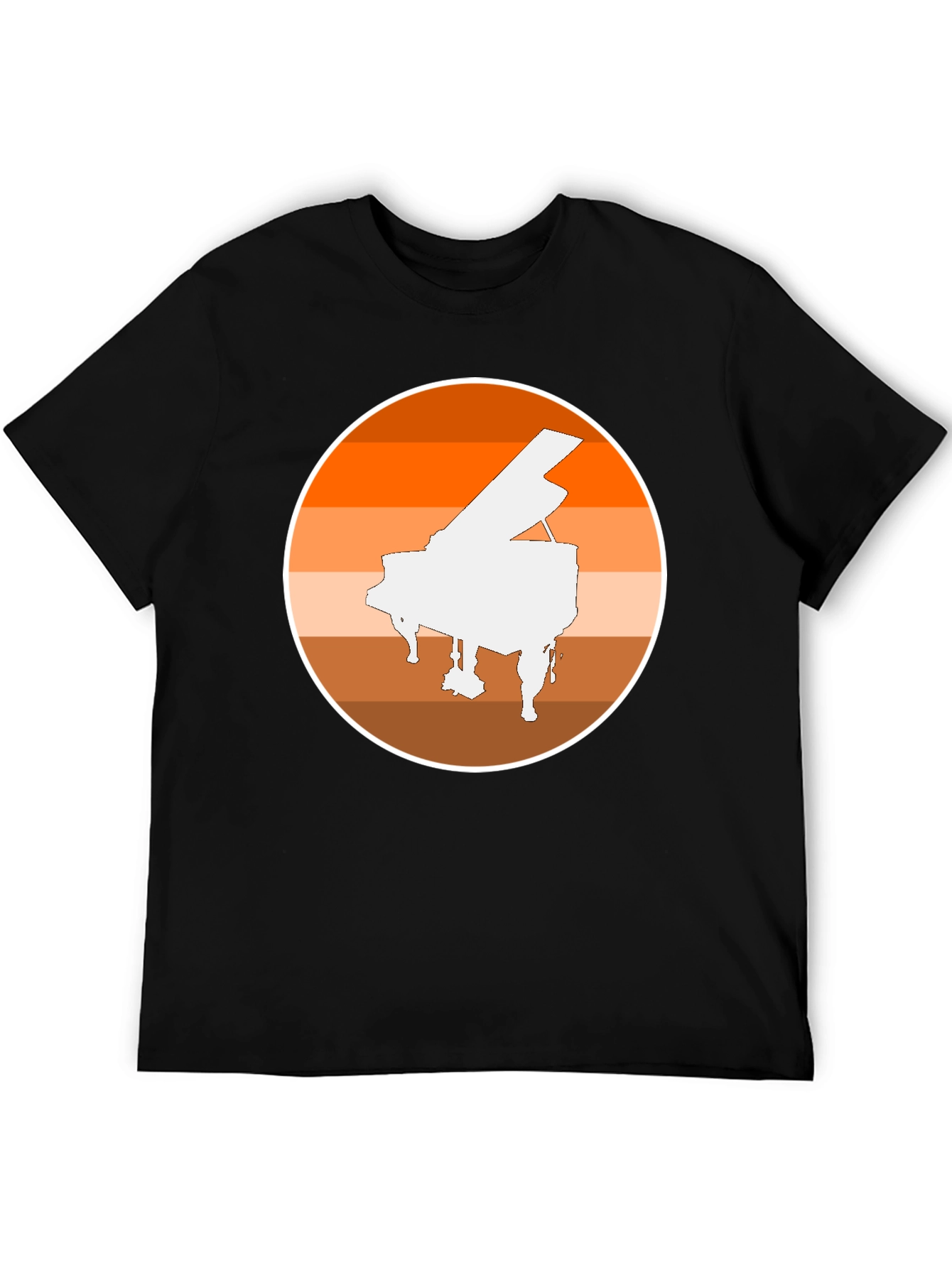Black Piano Sunset Graphic Tee - Musician Style view 5