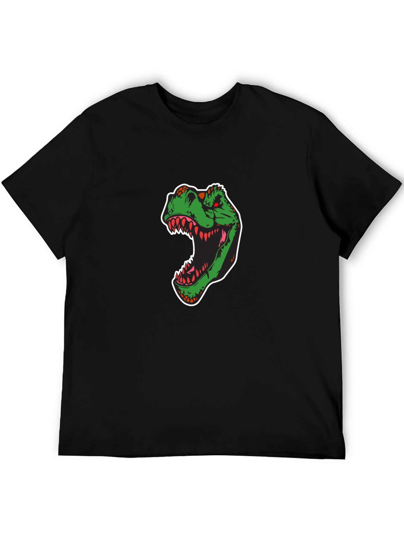 Black Dinosaur Graphic Tee - T-Rex Design view 5