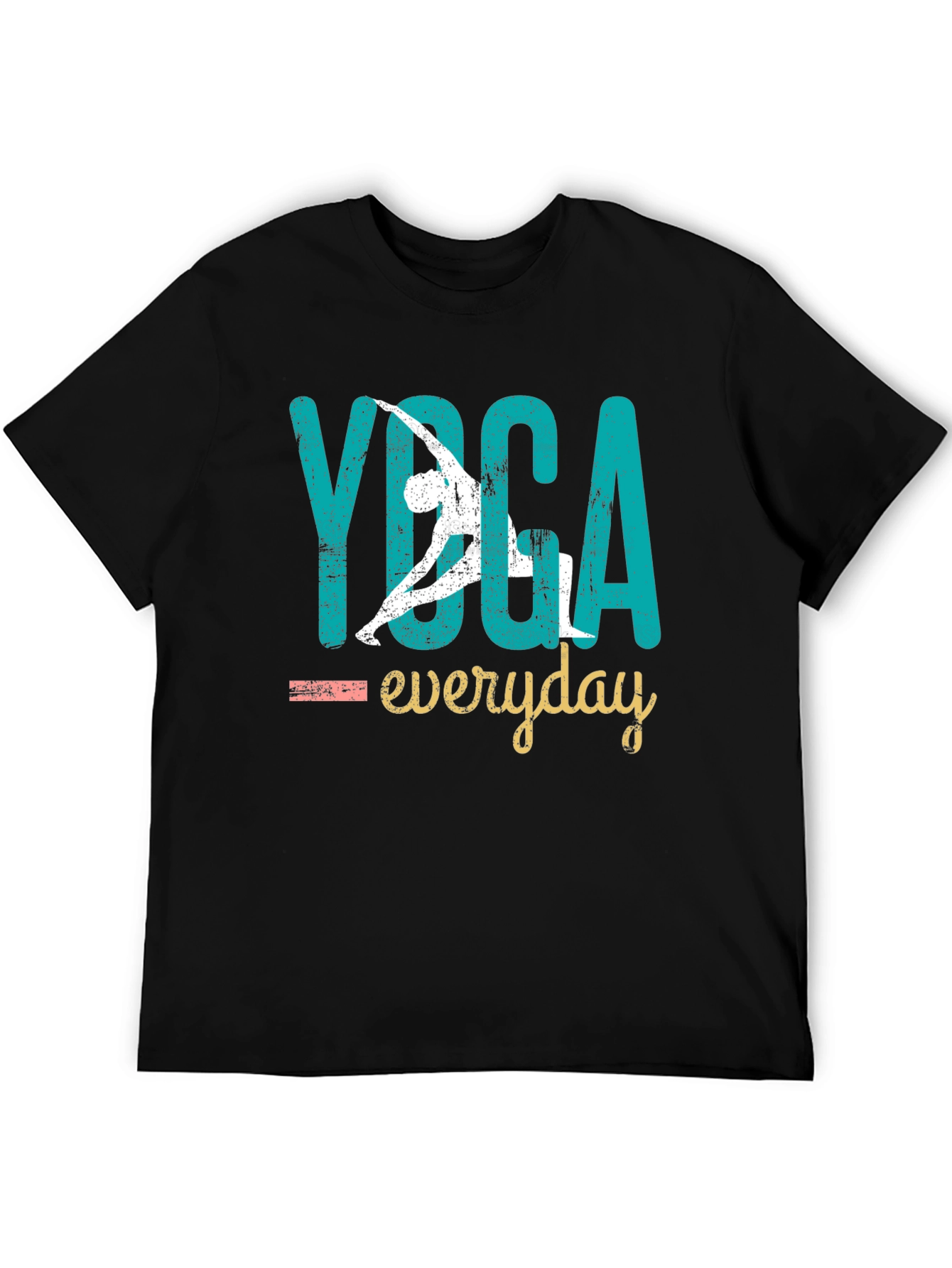 Black Yoga Everyday Graphic Tee - Black view 5