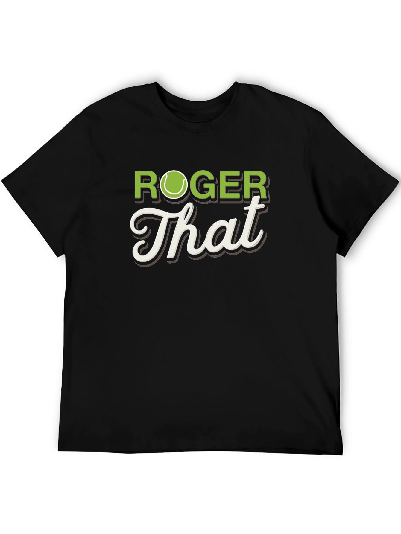Black Roger That Tennis T-Shirt - Funny Player Tee view 5