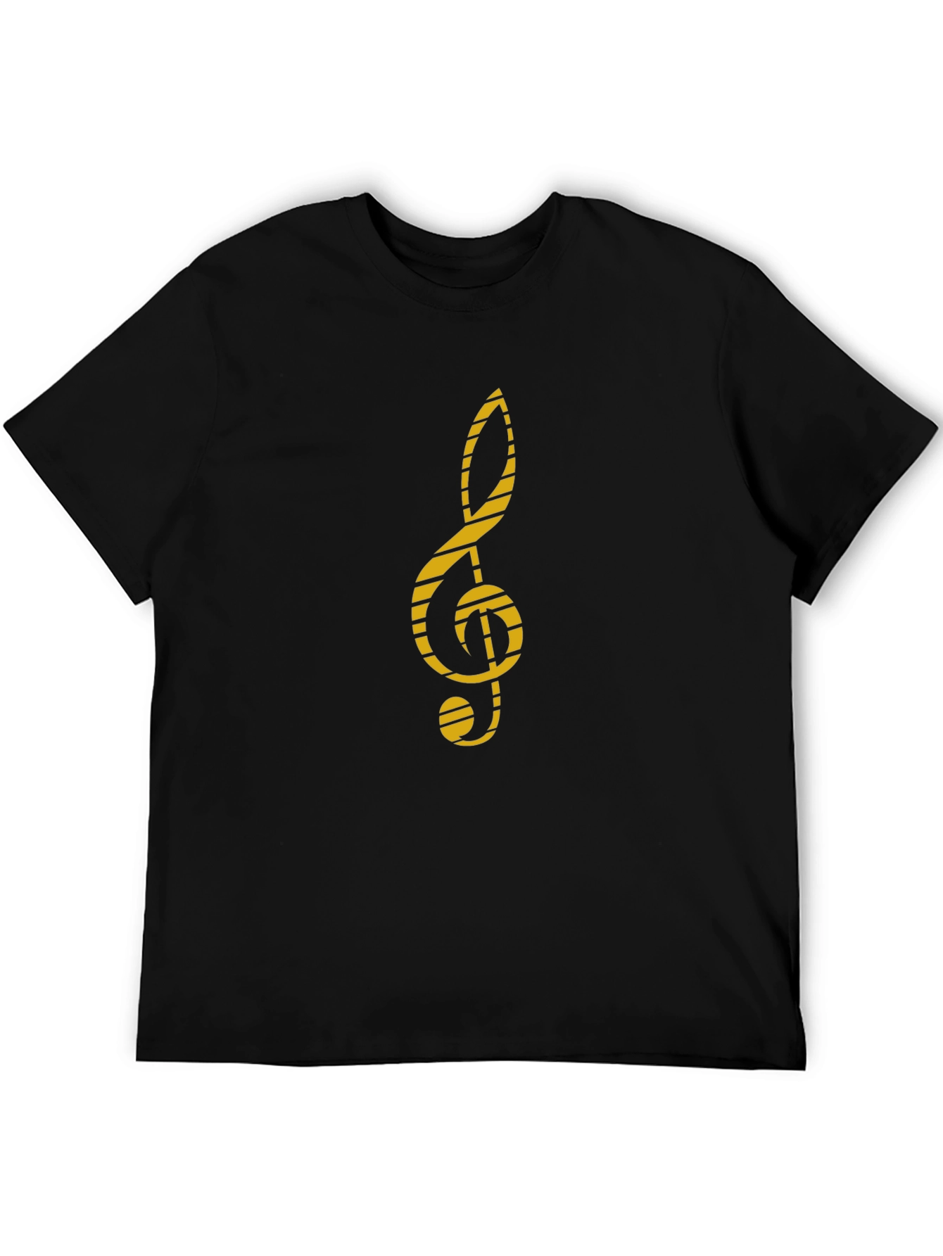 Black Treble Clef Graphic Tee - Music Lover's Black T-Shirt view 5