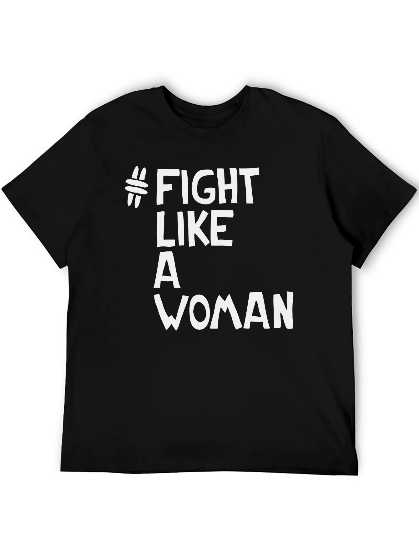Black Fight Like A Woman T-Shirt view 5