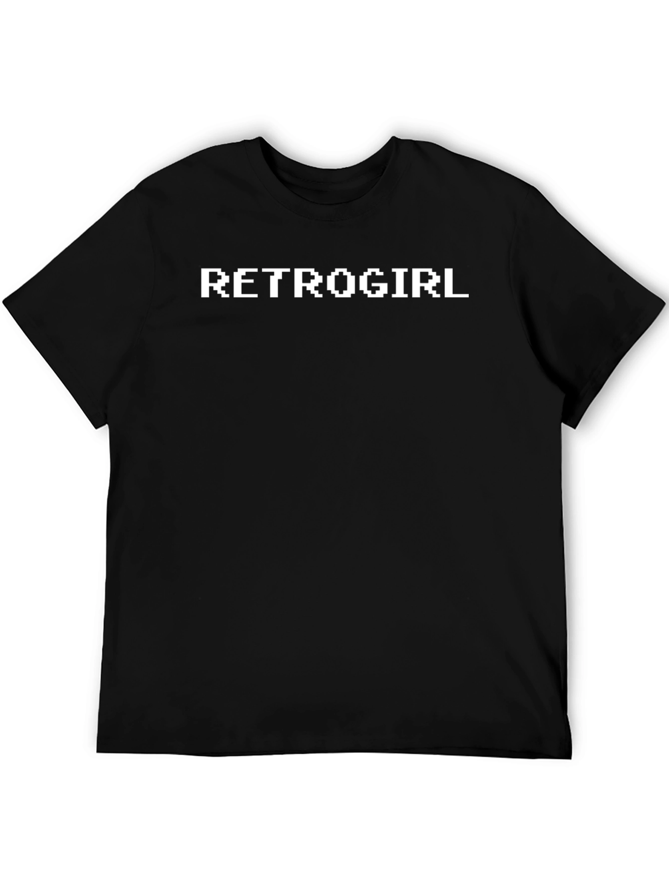 Black Retro Pixel Girl Tee - Classic Gaming Shirt view 5